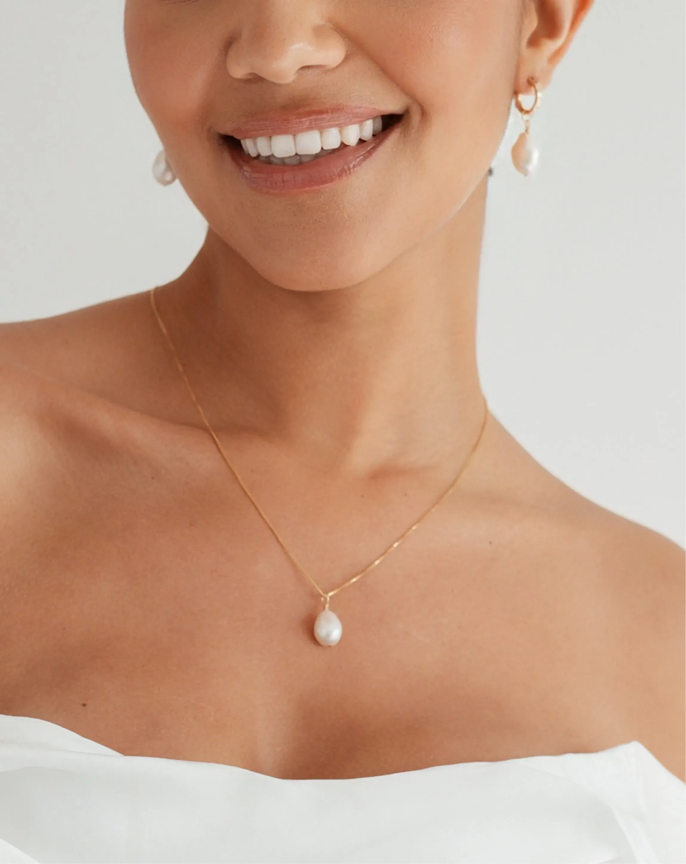 Alexandra Baroque Pearl 14k Gold Necklace