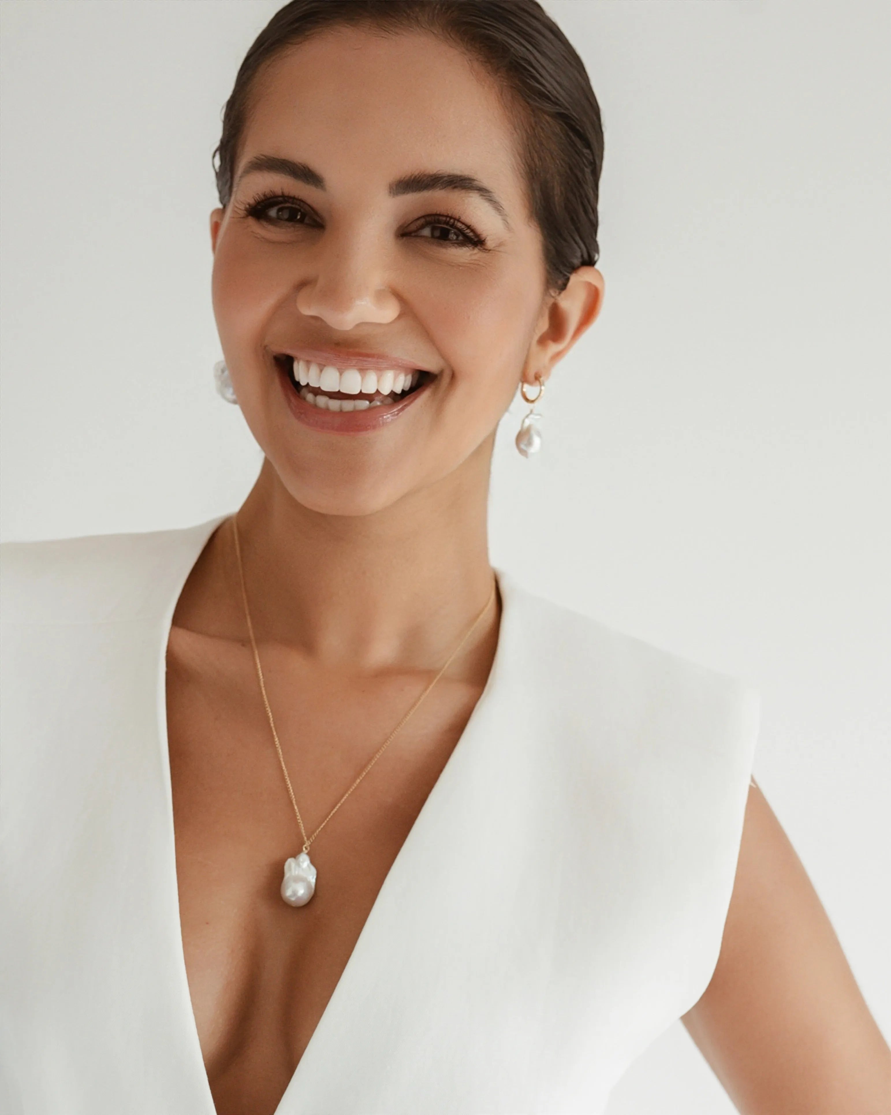 Gaia Baroque Pearl 14k Gold Necklace