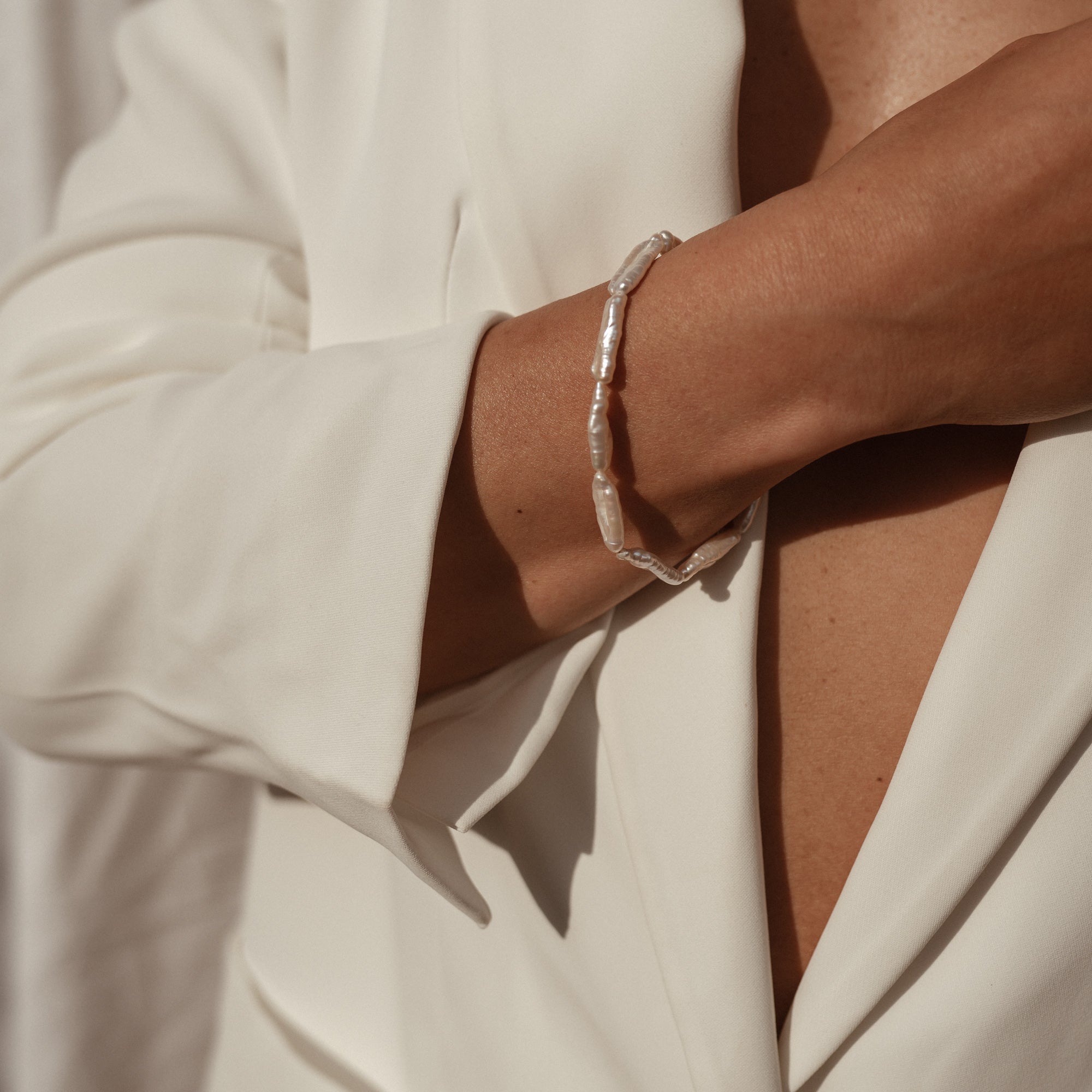 Eloise Biwa Pearl Beaded 14k Gold Bracelet