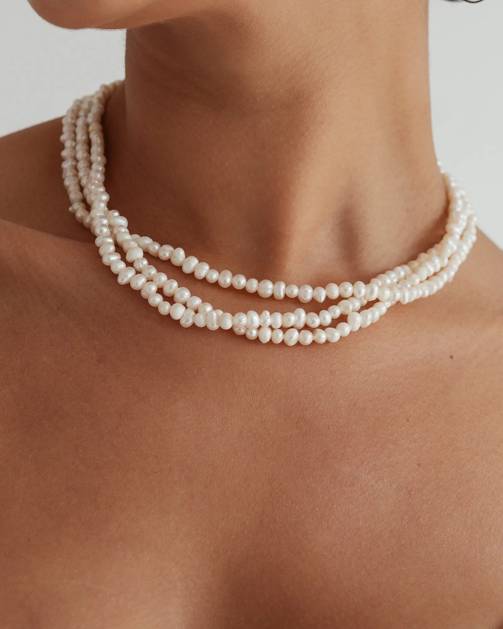 Gia Pearl 14k Gold Layered Necklace