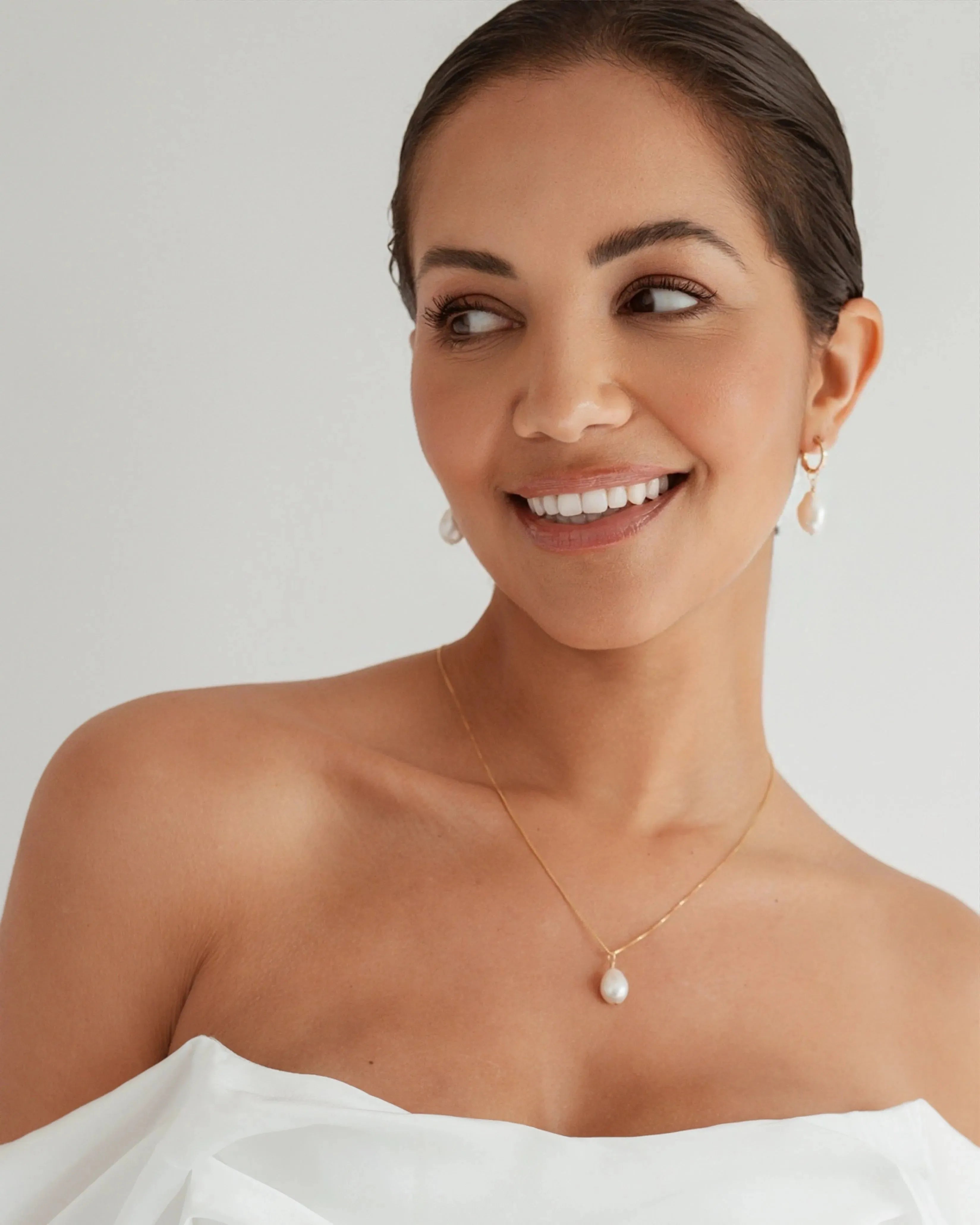 Alexandra Baroque Pearl 14k Gold Necklace