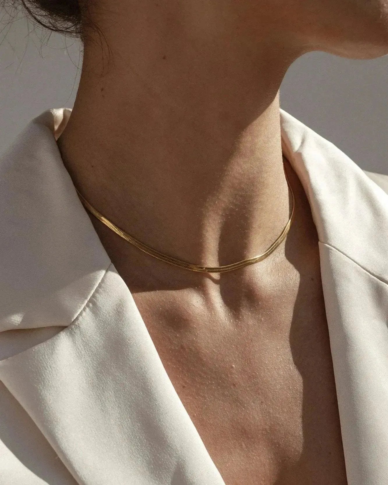 Kendra Snake Chain Gold Necklace - ELLA PALM