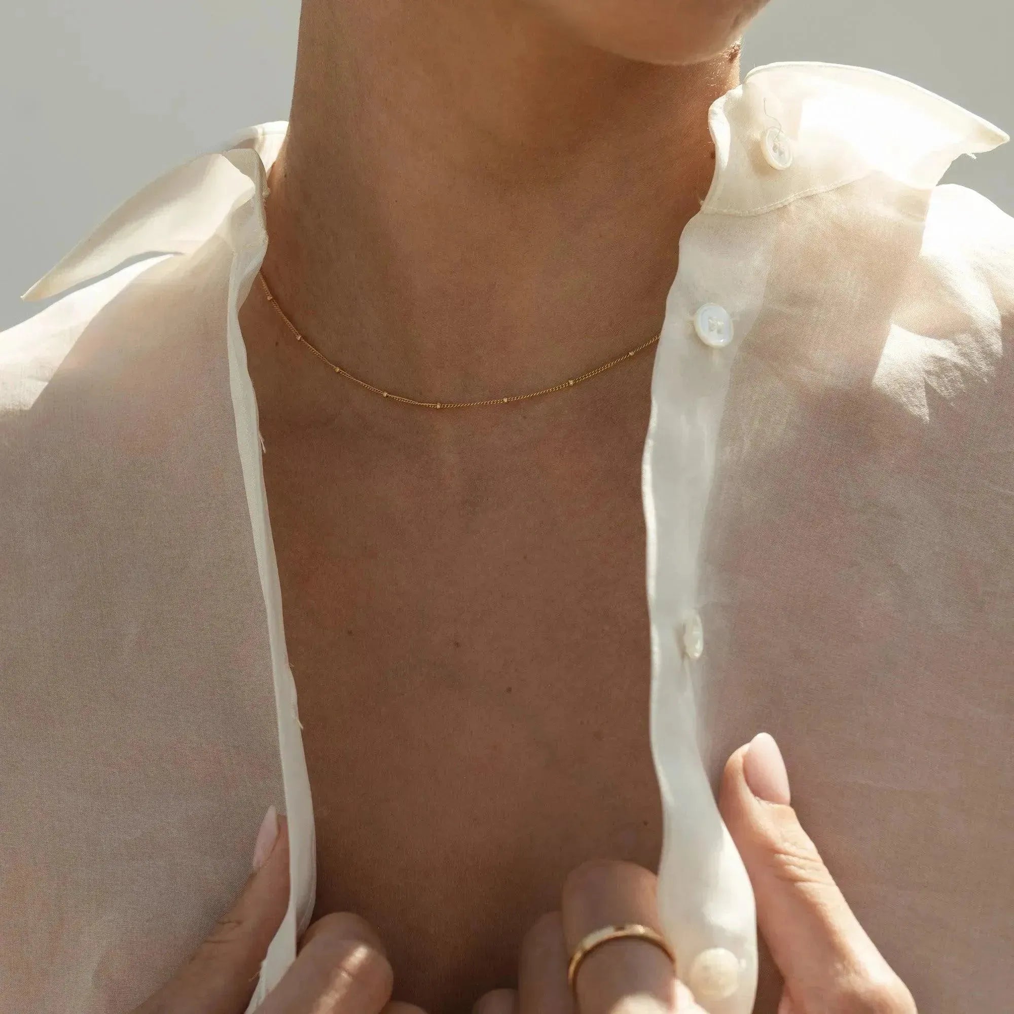Kira Beaded Gold Necklace - ELLA PALM