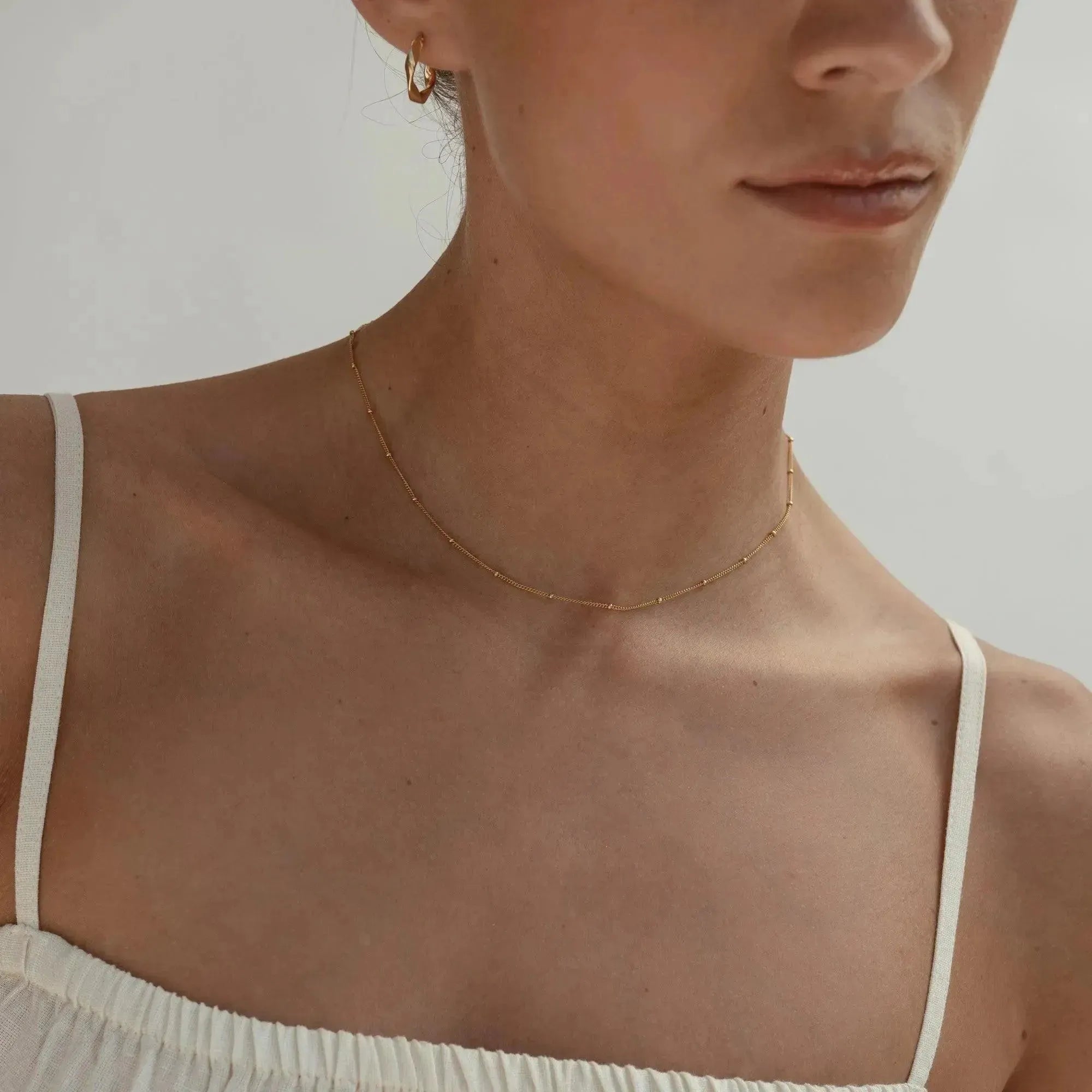 Kira Beaded Gold Necklace - ELLA PALM