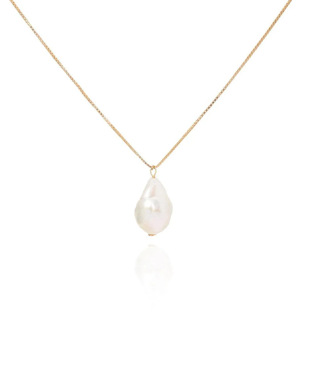 Eva Baroque Pearl 14k Gold Necklace