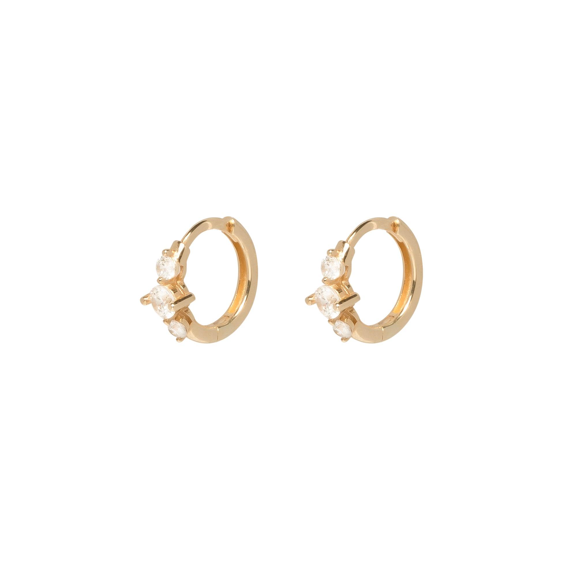 Let there be light 9k Gold Hugggie Hoops - ELLA PALM