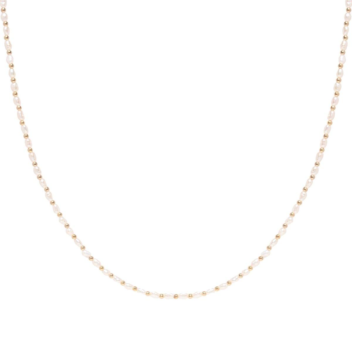 Lolita Gold Pearl Beaded Necklace - ELLA PALM