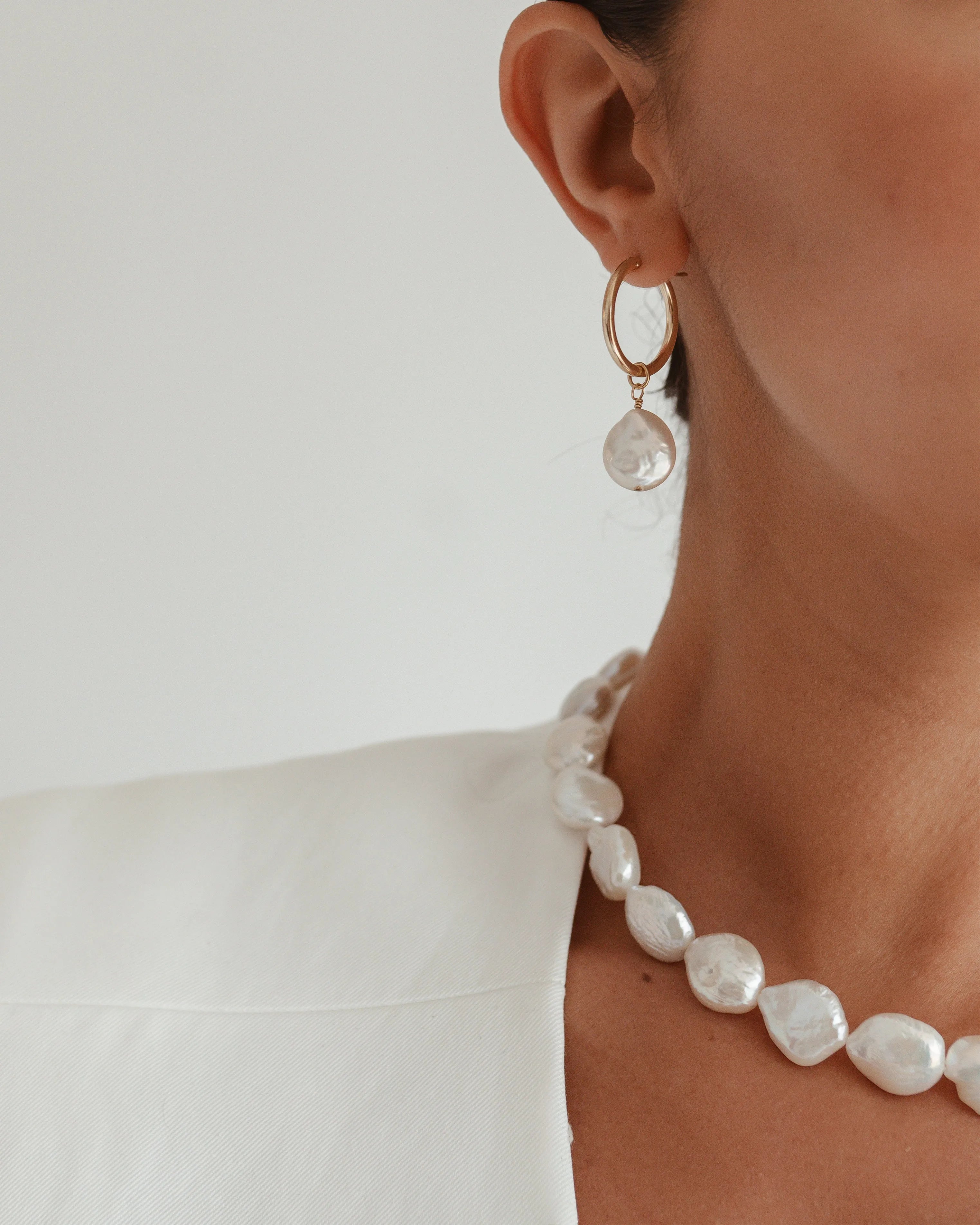 Layla Baroque Pearl 14k Gold Necklace