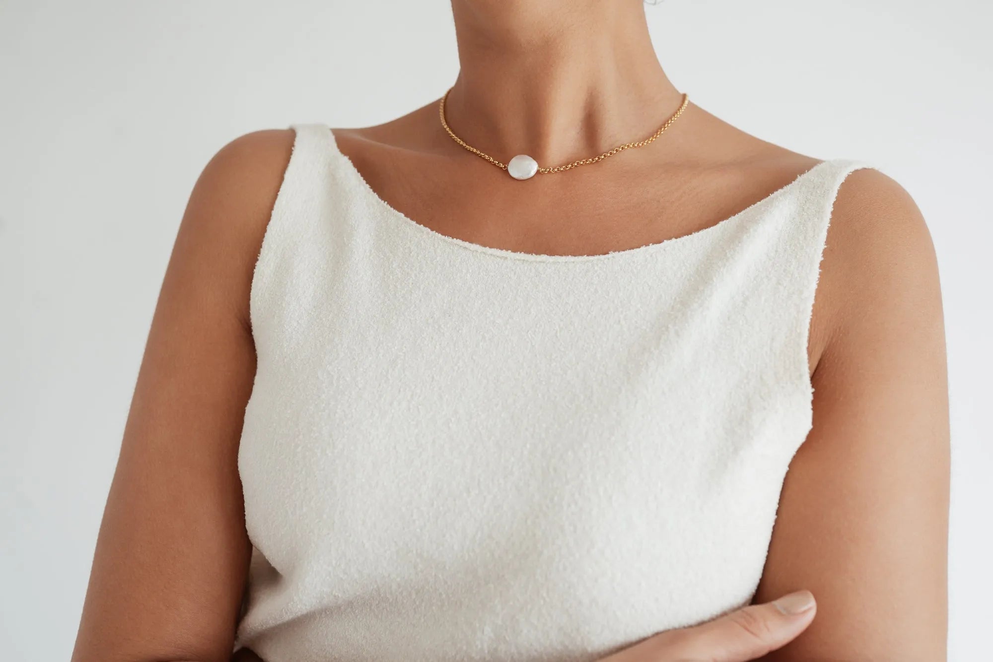 Layla Baroque Pearl Chain 14k Gold Necklace