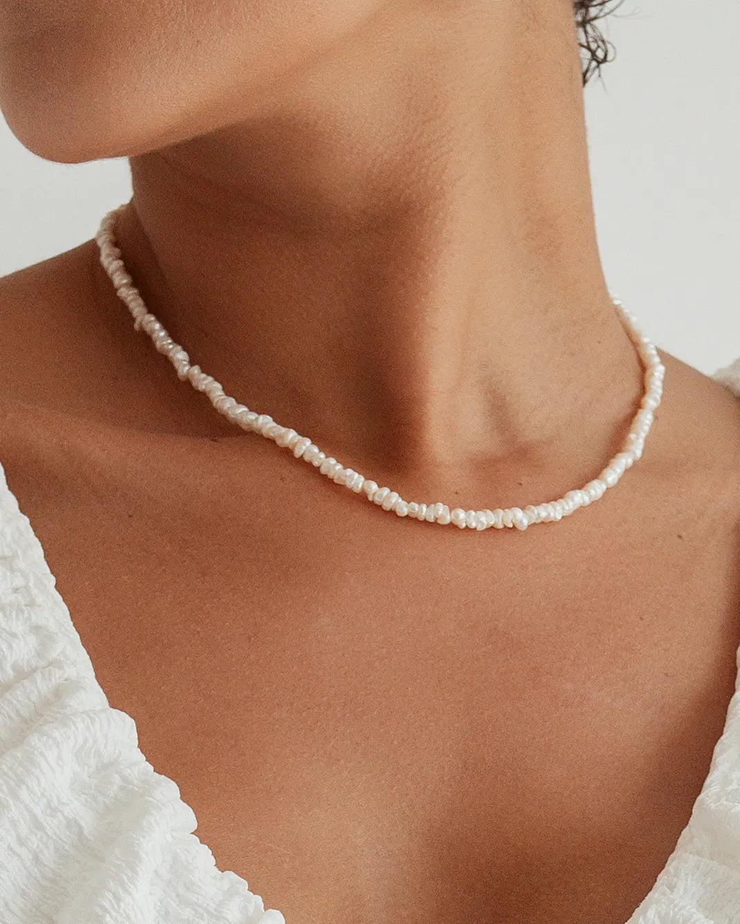 Leona Keshi Pearl 14k Gold Necklace