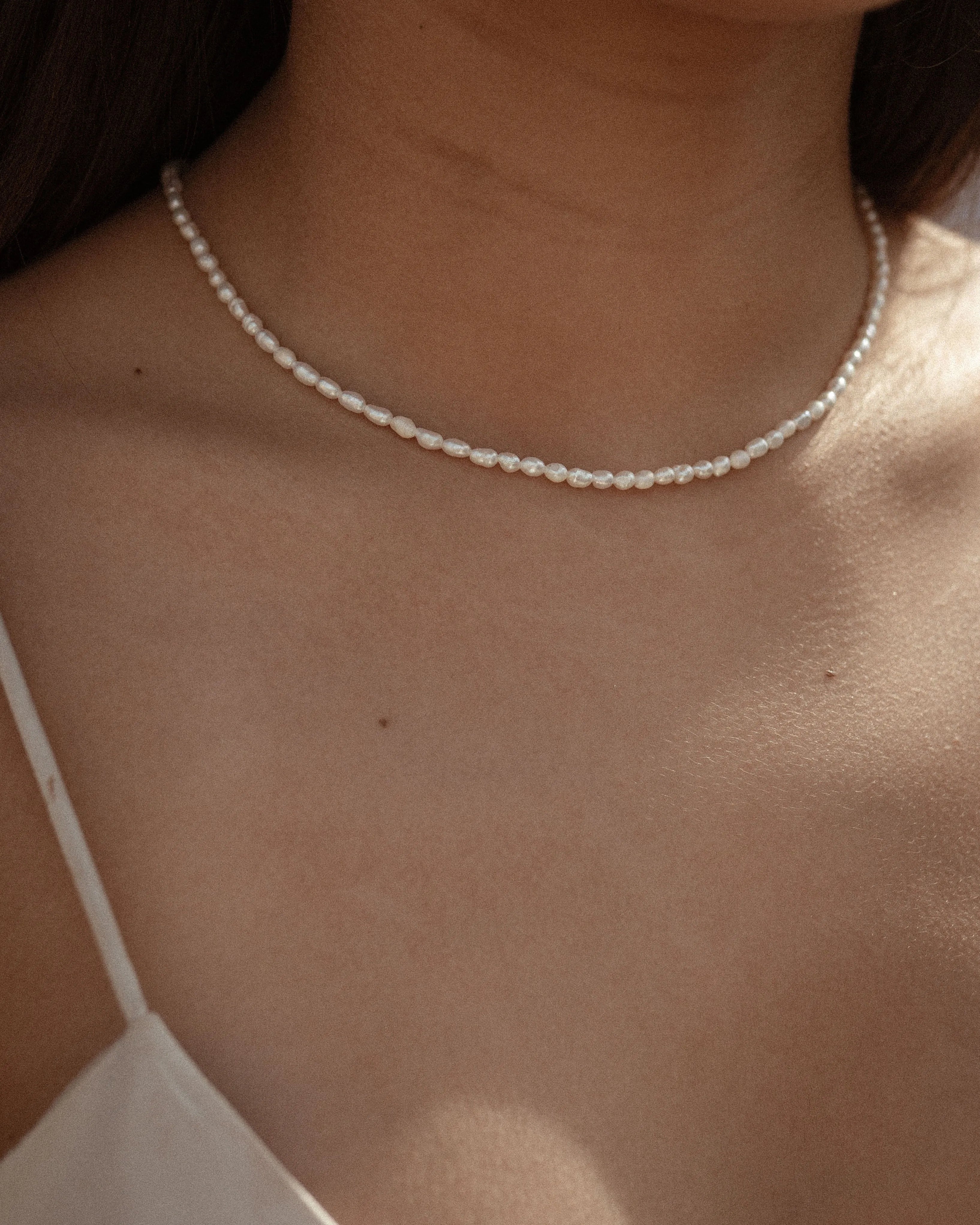 Lucia Rice Pearl 14k Gold Necklace