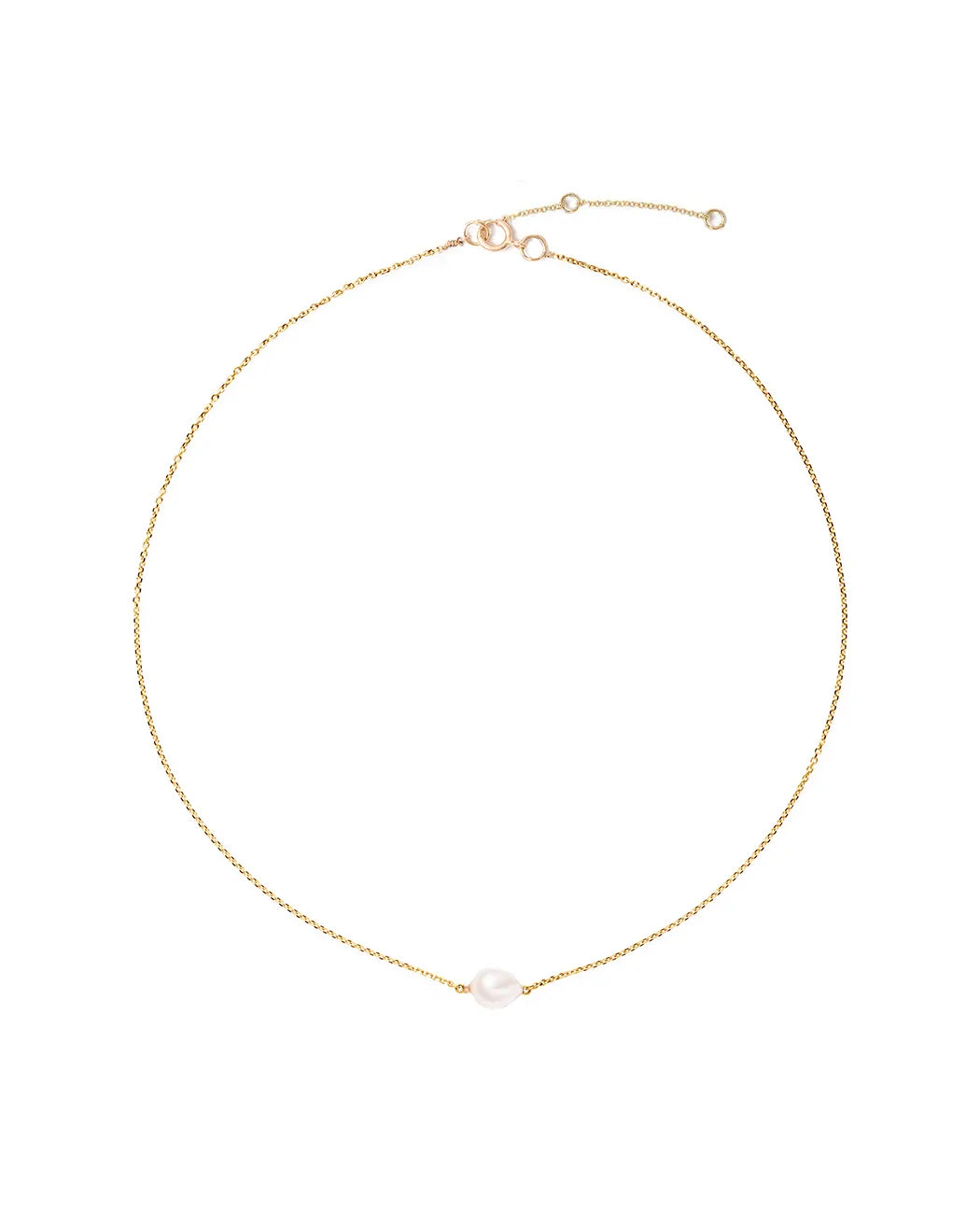 Cami Single Baroque Pearl 14k Gold Fine Necklace