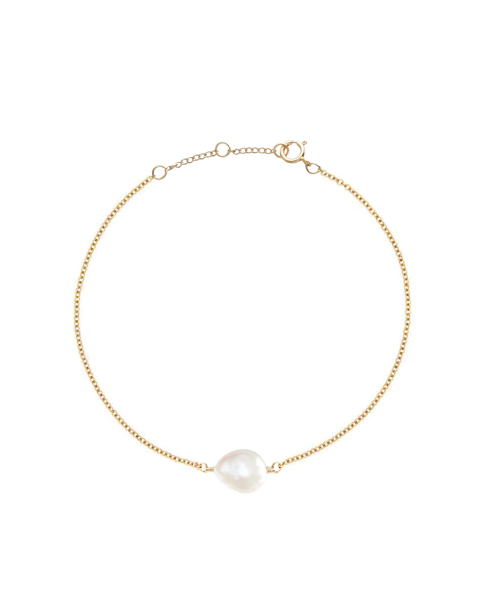 Layla Baroque Pearl 14k Gold Fine Bracelet