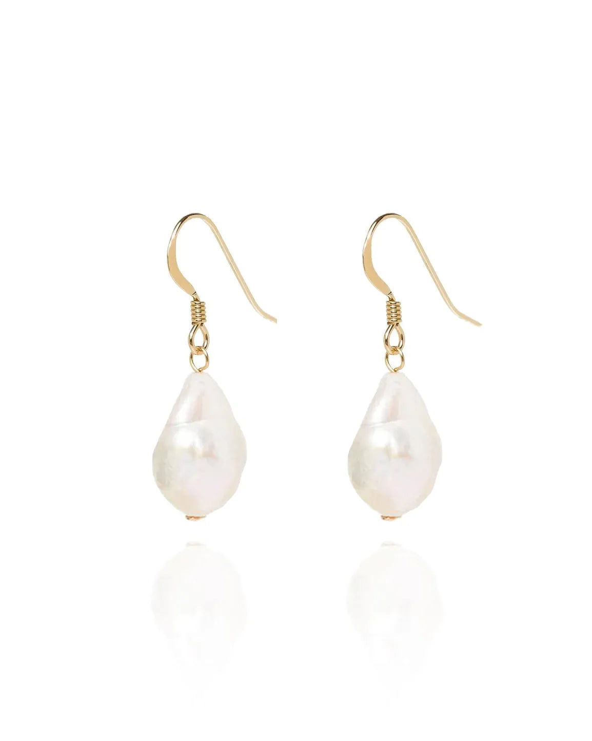 Eva Baroque Pearl 14k Gold Earrings
