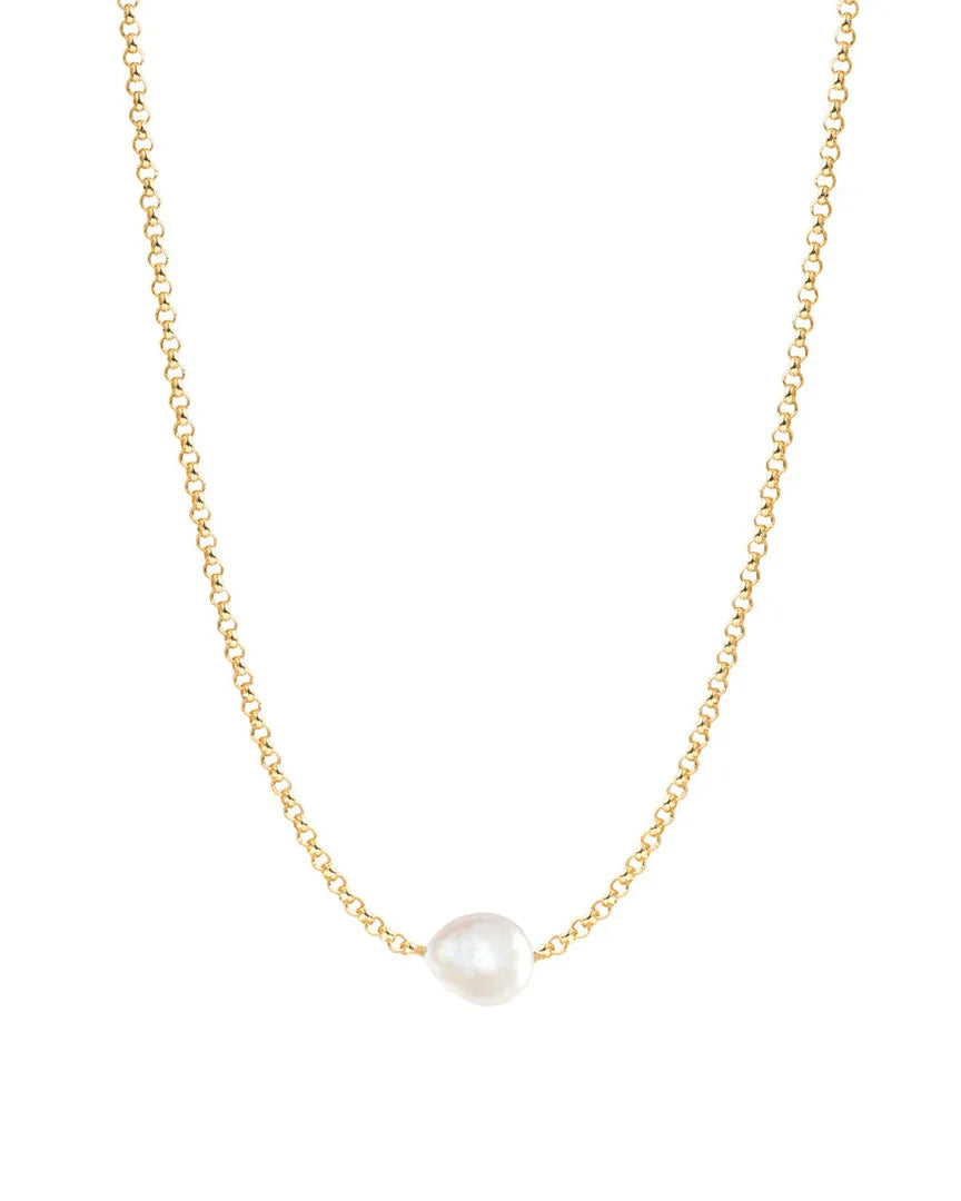 Layla Baroque Pearl Chain 14k Gold Necklace