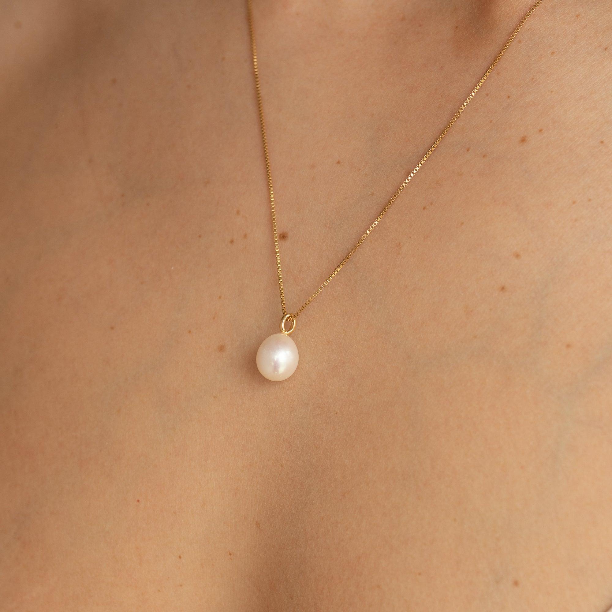 Alexandra Baroque Pearl 14k Gold Necklace - ELLA PALM