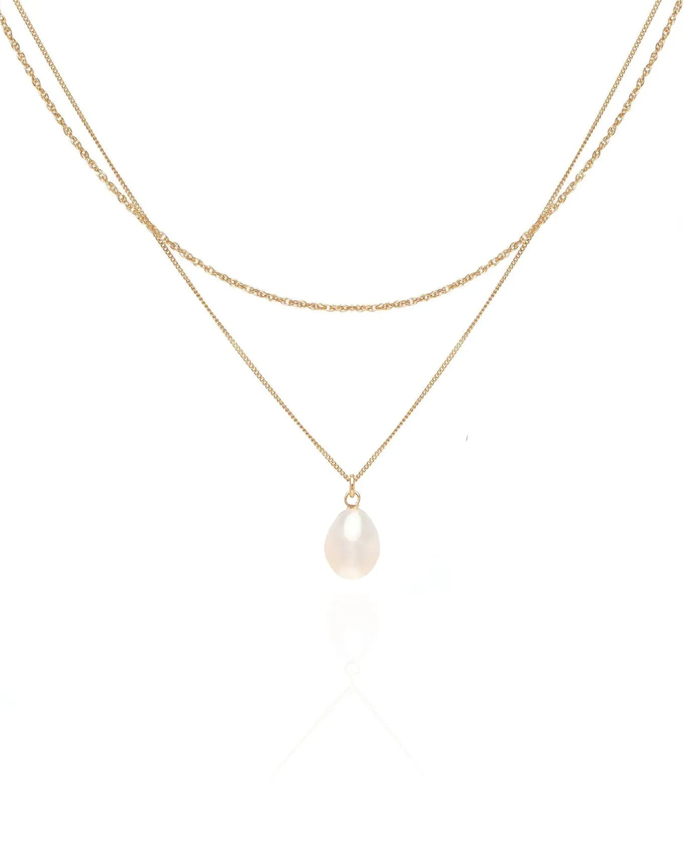 Alexandra Baroque Pearl Layered 14k Gold Necklace