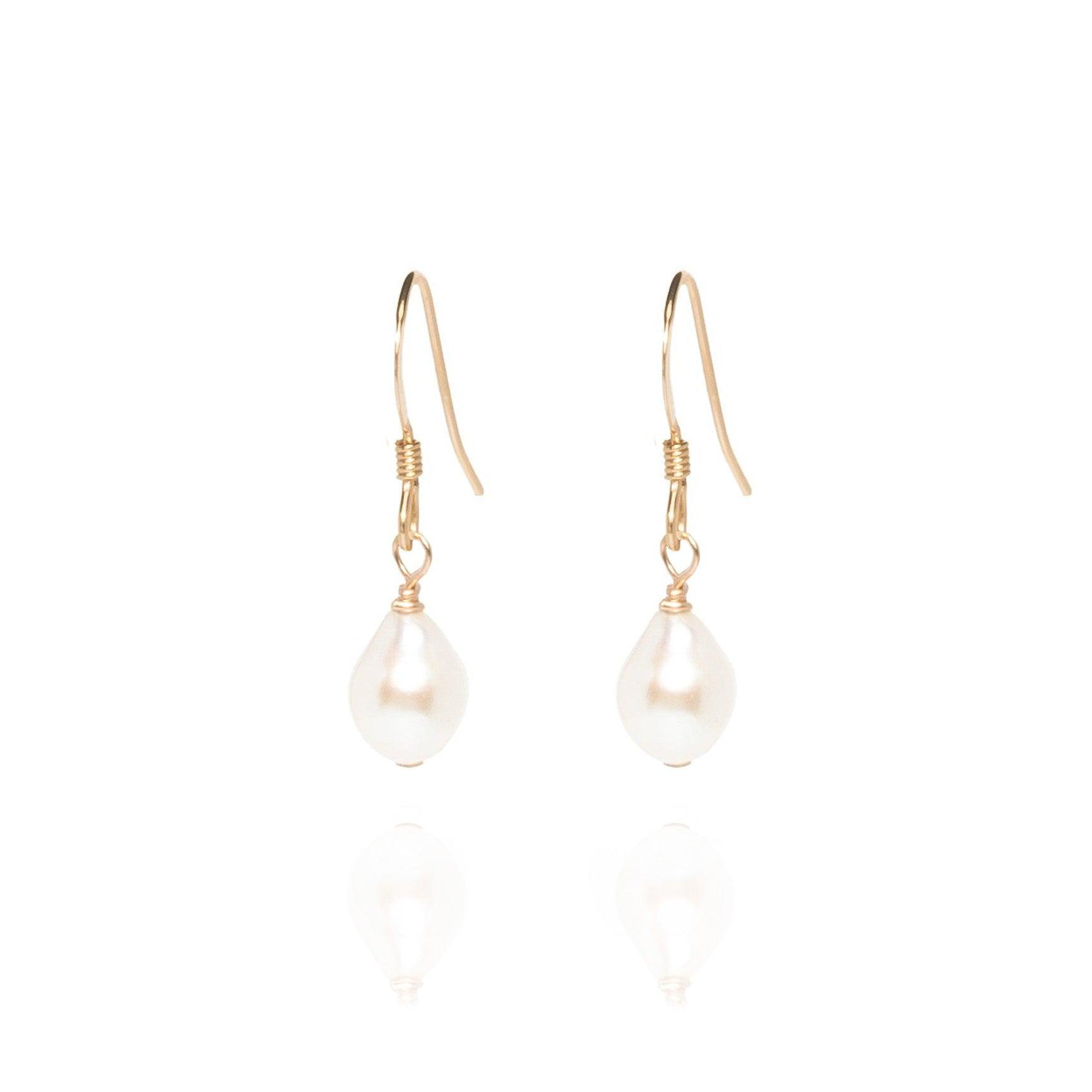 Anais Pearl 14k Gold Earrings - ELLA PALM