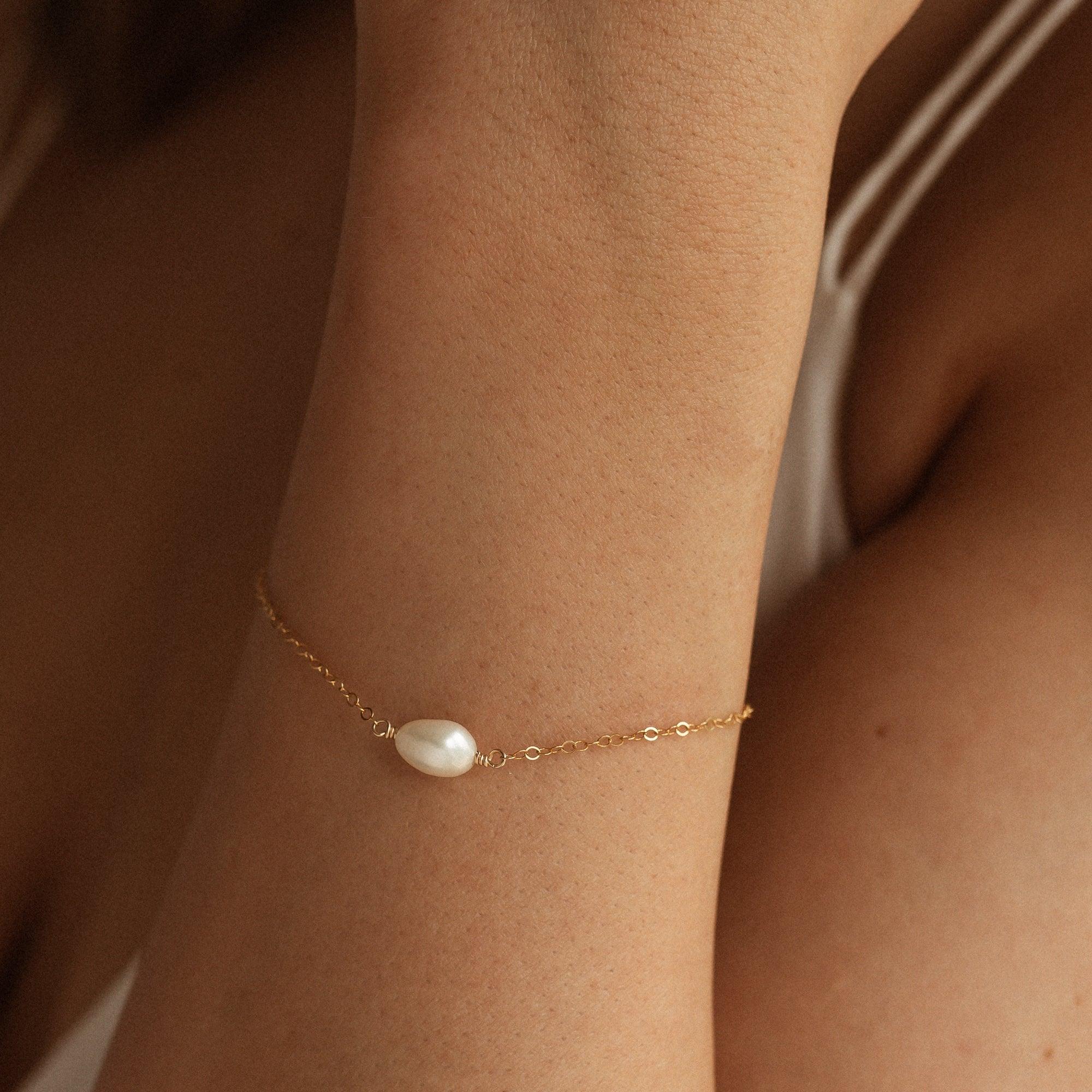 Cami Pearl 14k Gold Bracelet - ELLA PALM