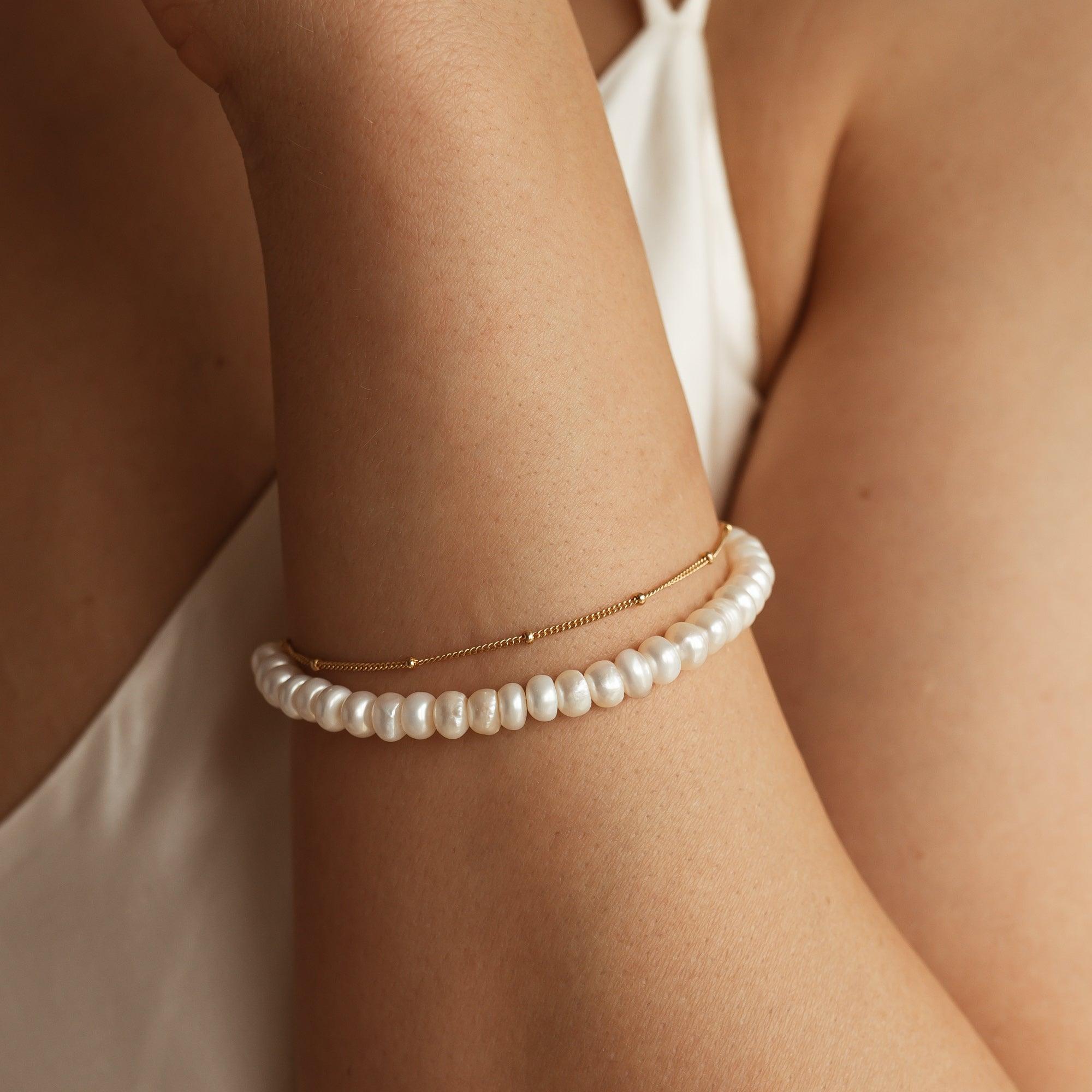 Camilla Classic Pearl 14k Gold Bracelet - ELLA PALM
