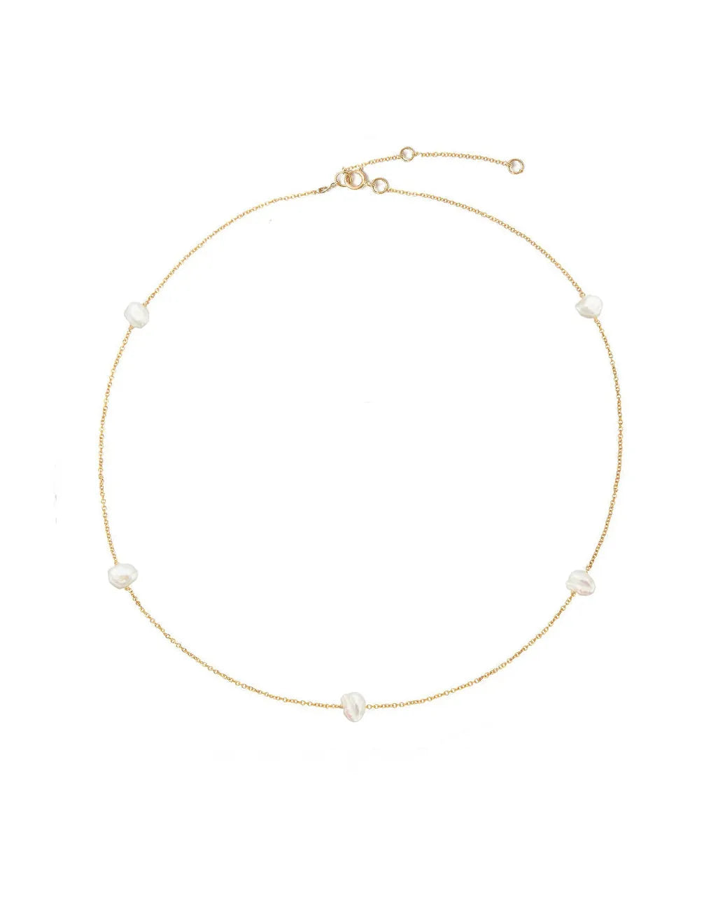 Cassis Keshi Pearl 14k Gold Fine Necklace