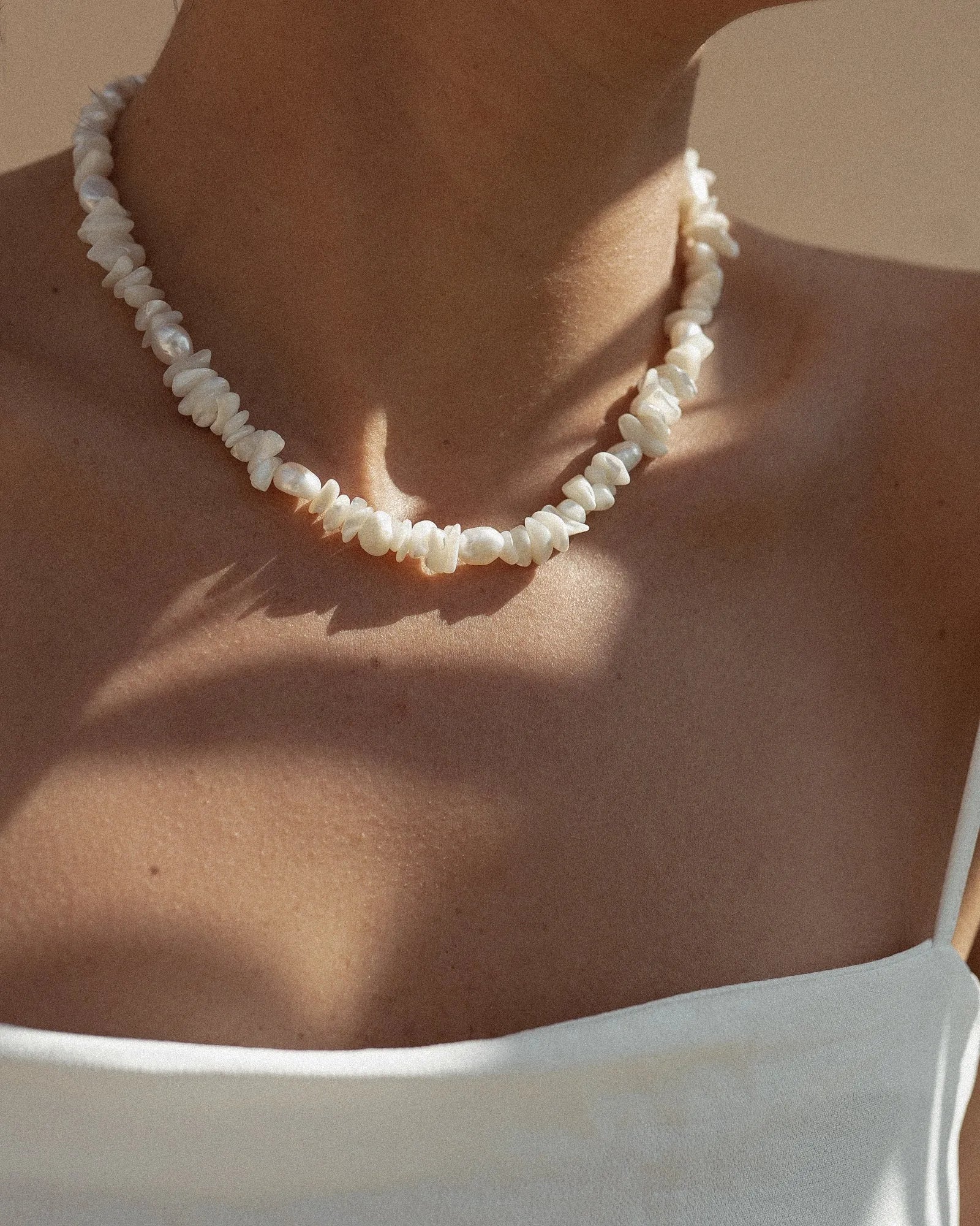 Cove Mother Of Pearl 14k Gold Necklace