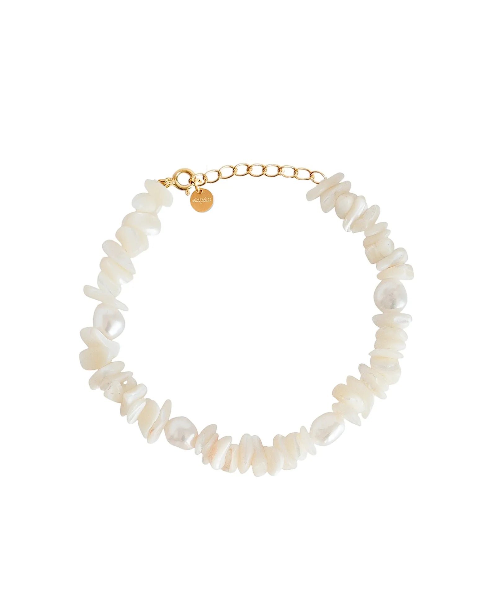 Cove Shell & Pearl 14k Gold Bracelet