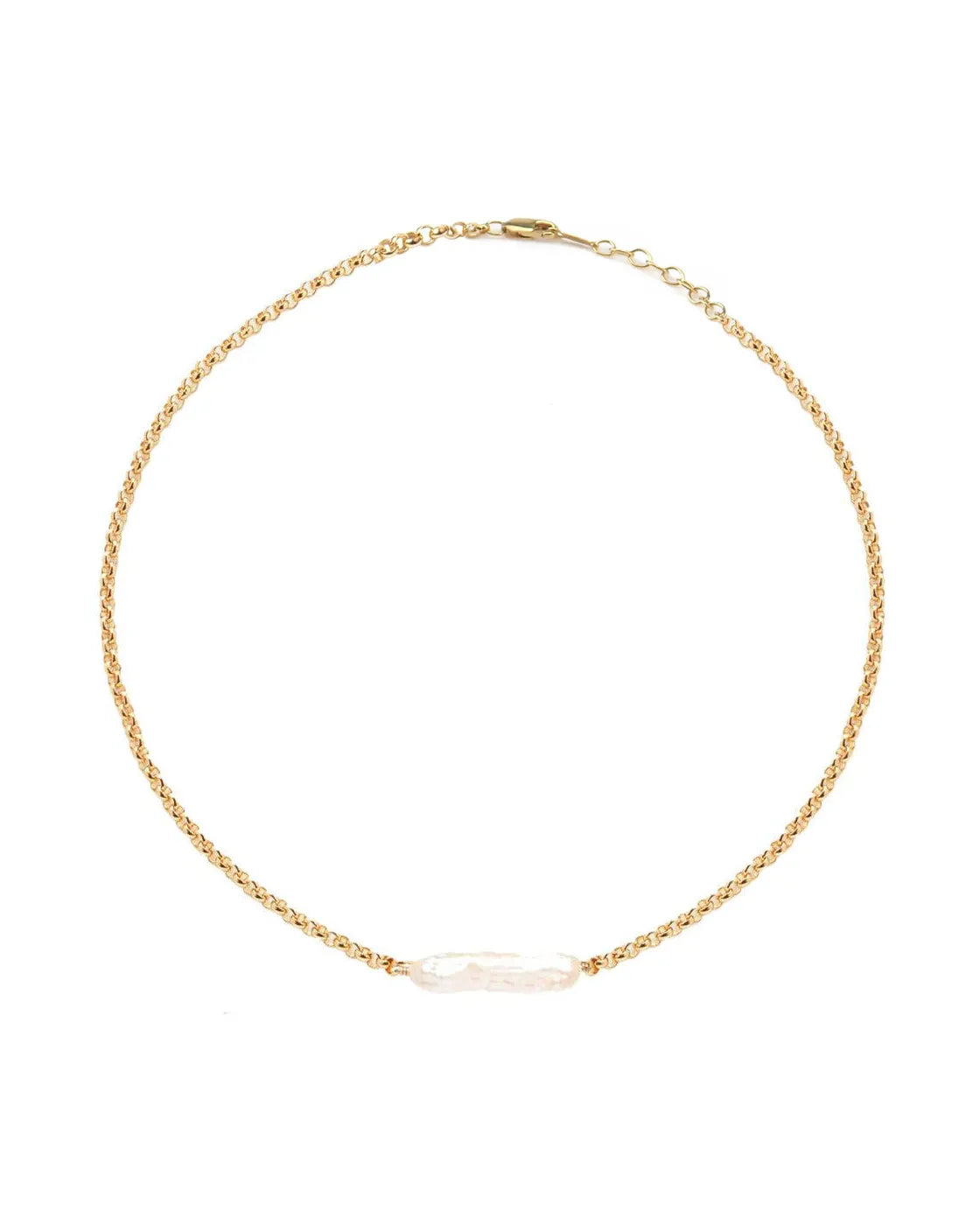 Eloise Biwa Pearl 14k Gold Necklace