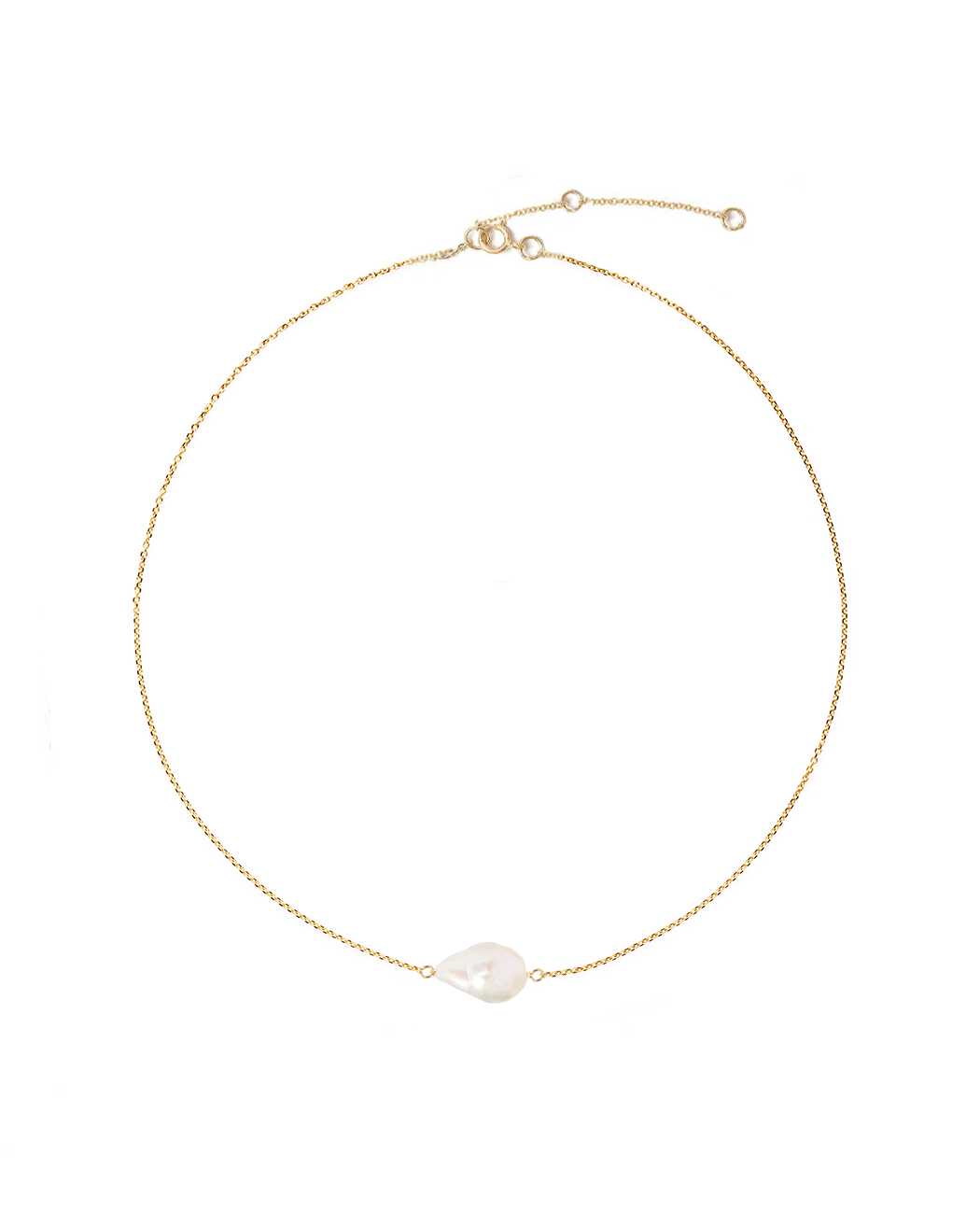 Eva Baroque Pearl 14k Gold Fine Necklace