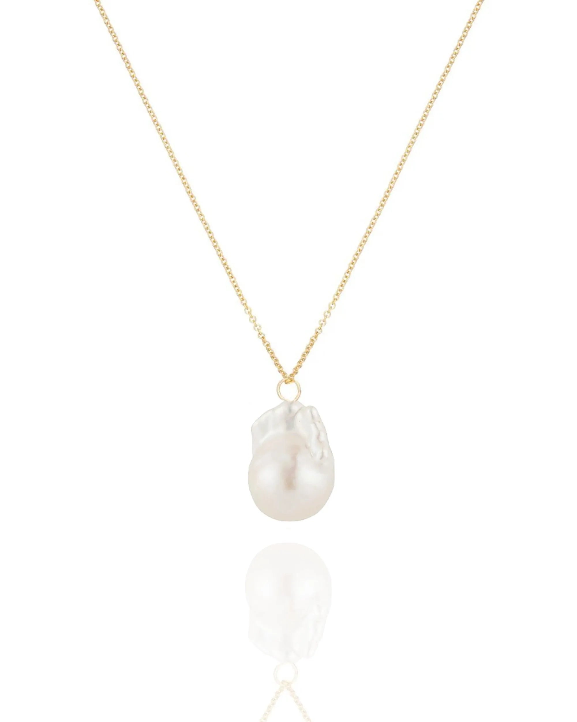 Gaia Baroque Pearl Gold Necklace - ELLA PALM