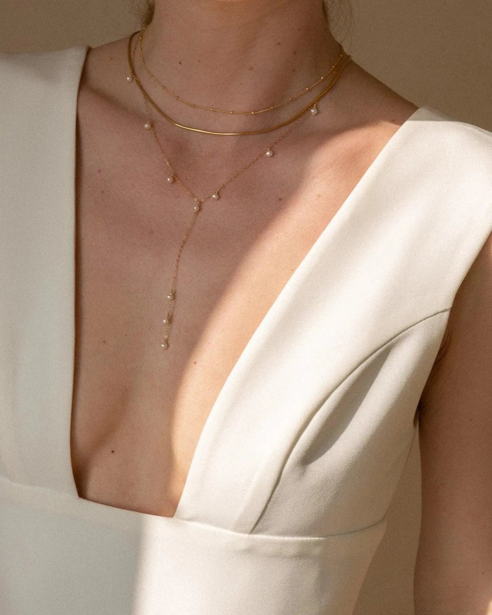 Kira Beaded Gold Necklace - ELLA PALM