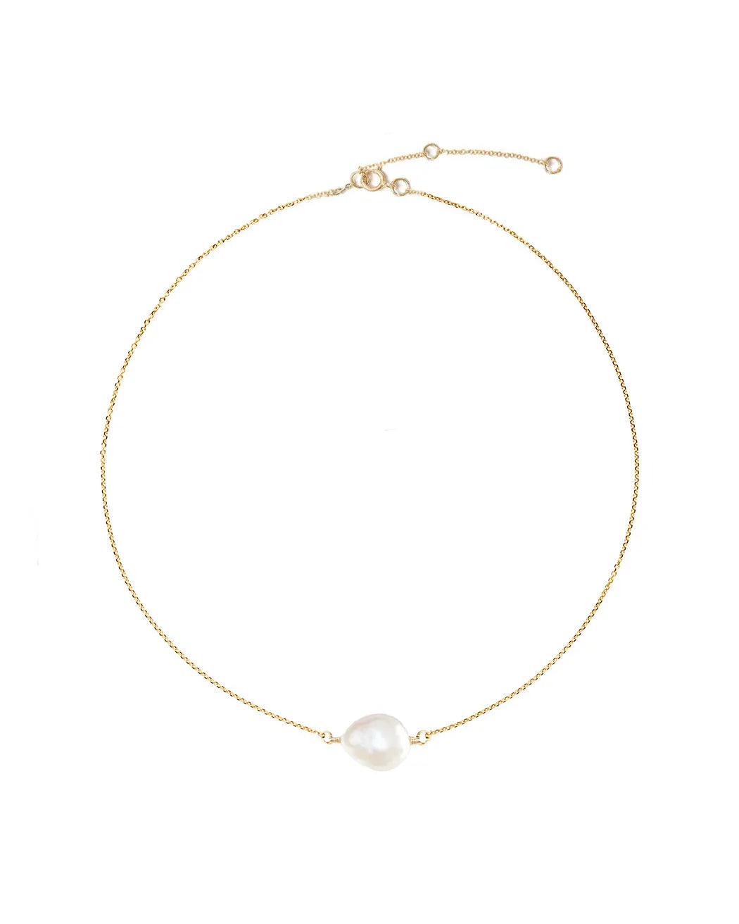 Layla Baroque Pearl 14k Gold Fine Necklace