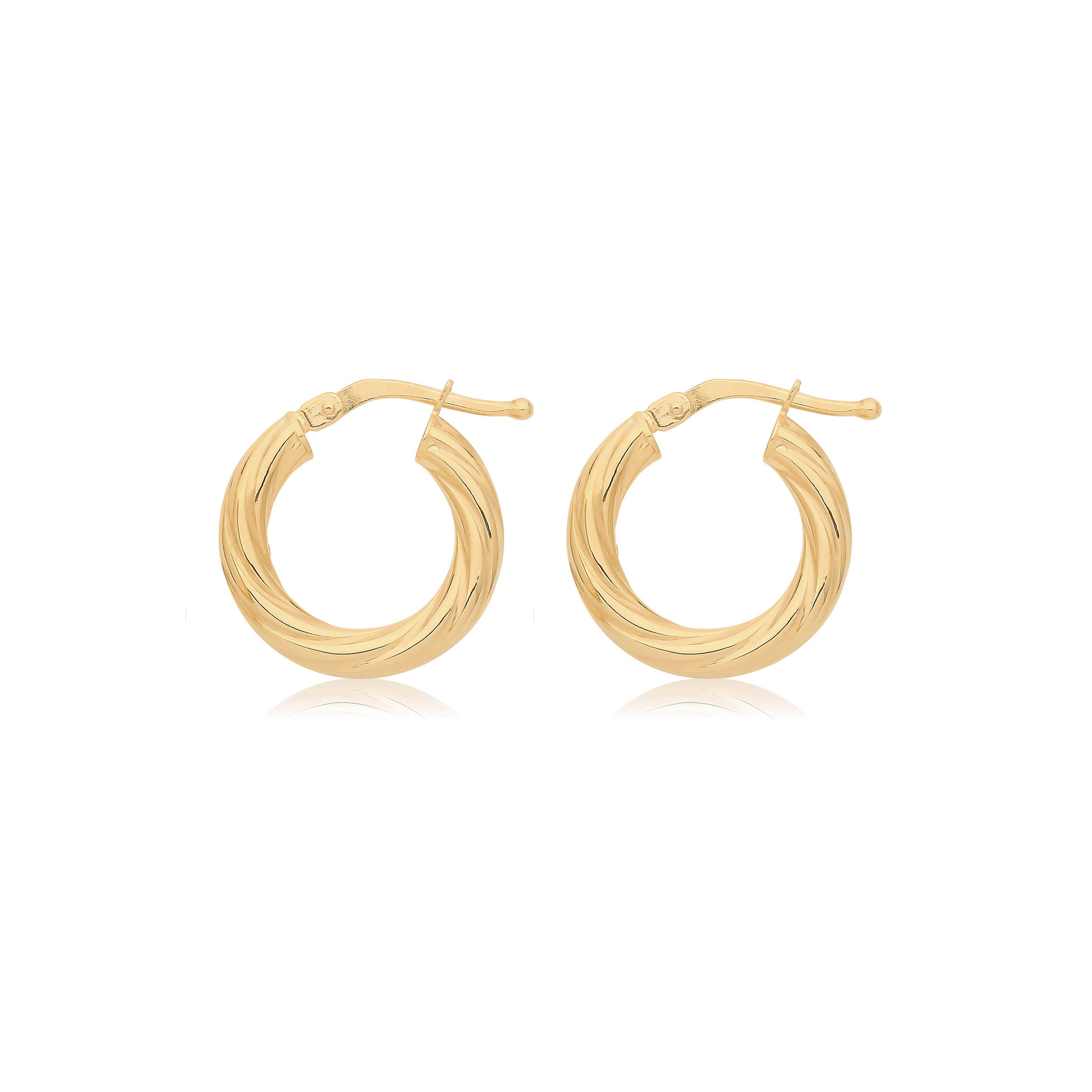 Margot Solid Gold Twisted Hoops - ELLA PALM