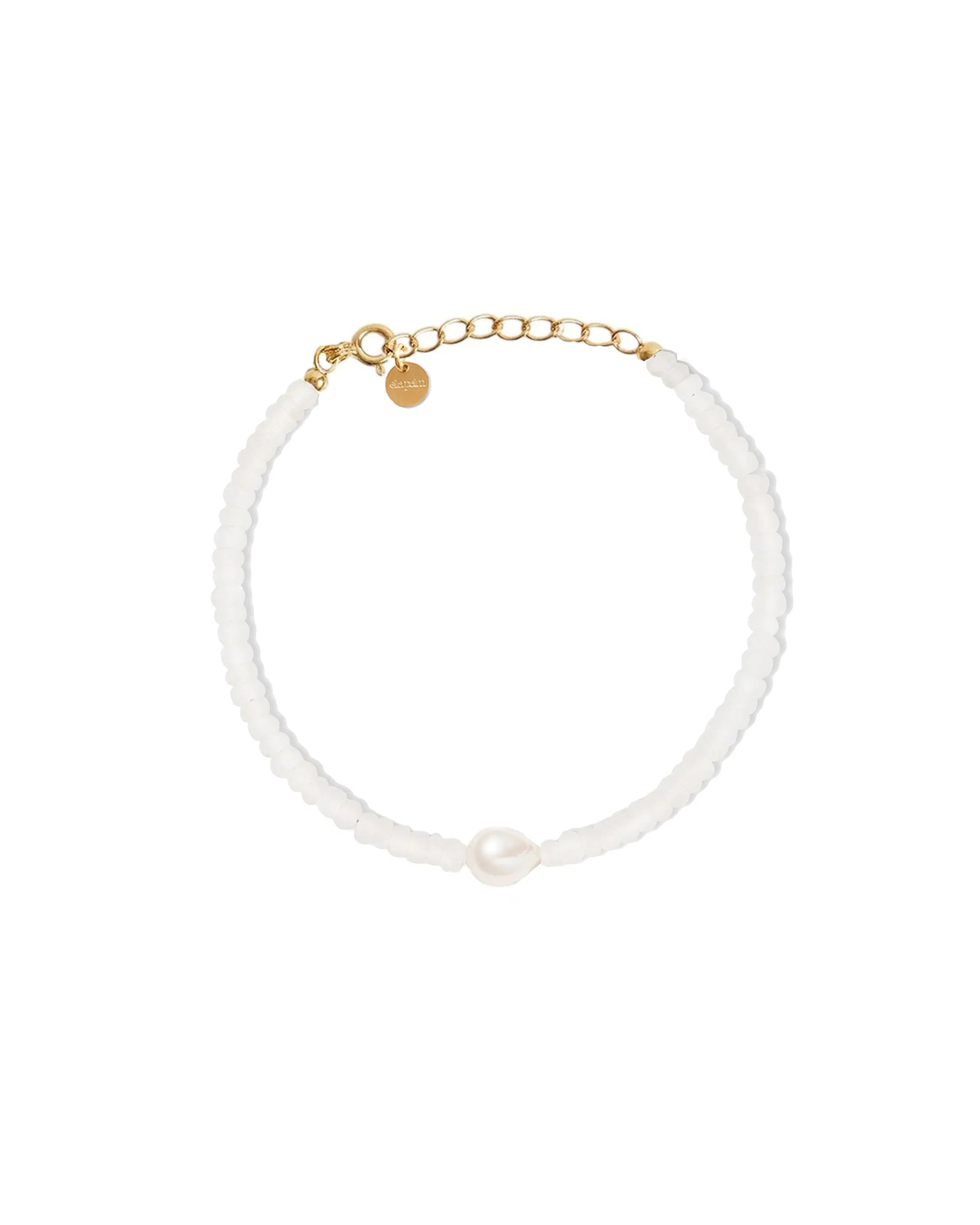 Moonstone Pearl & Gemstone 14k Gold Beaded Bracelet