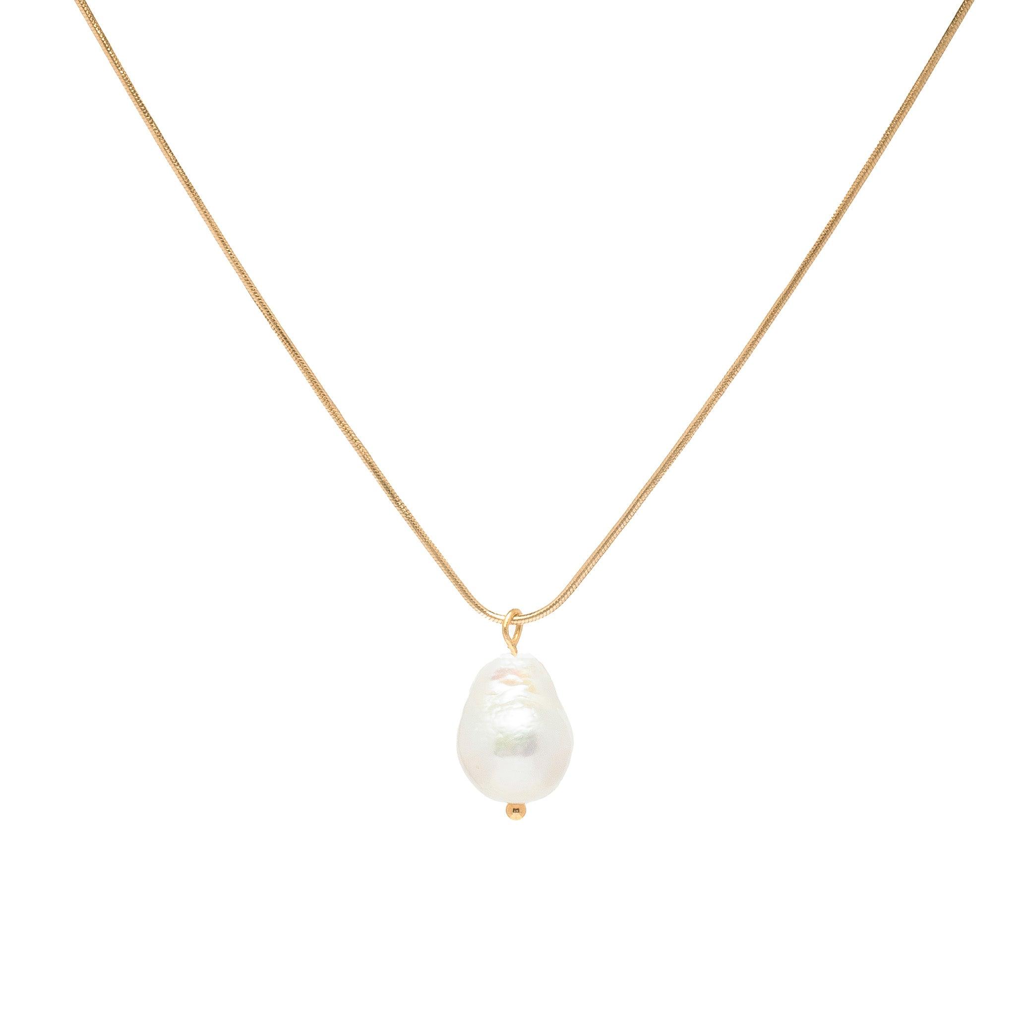 Palma Baroque Pearl 14k Gold Necklace - ELLA PALM