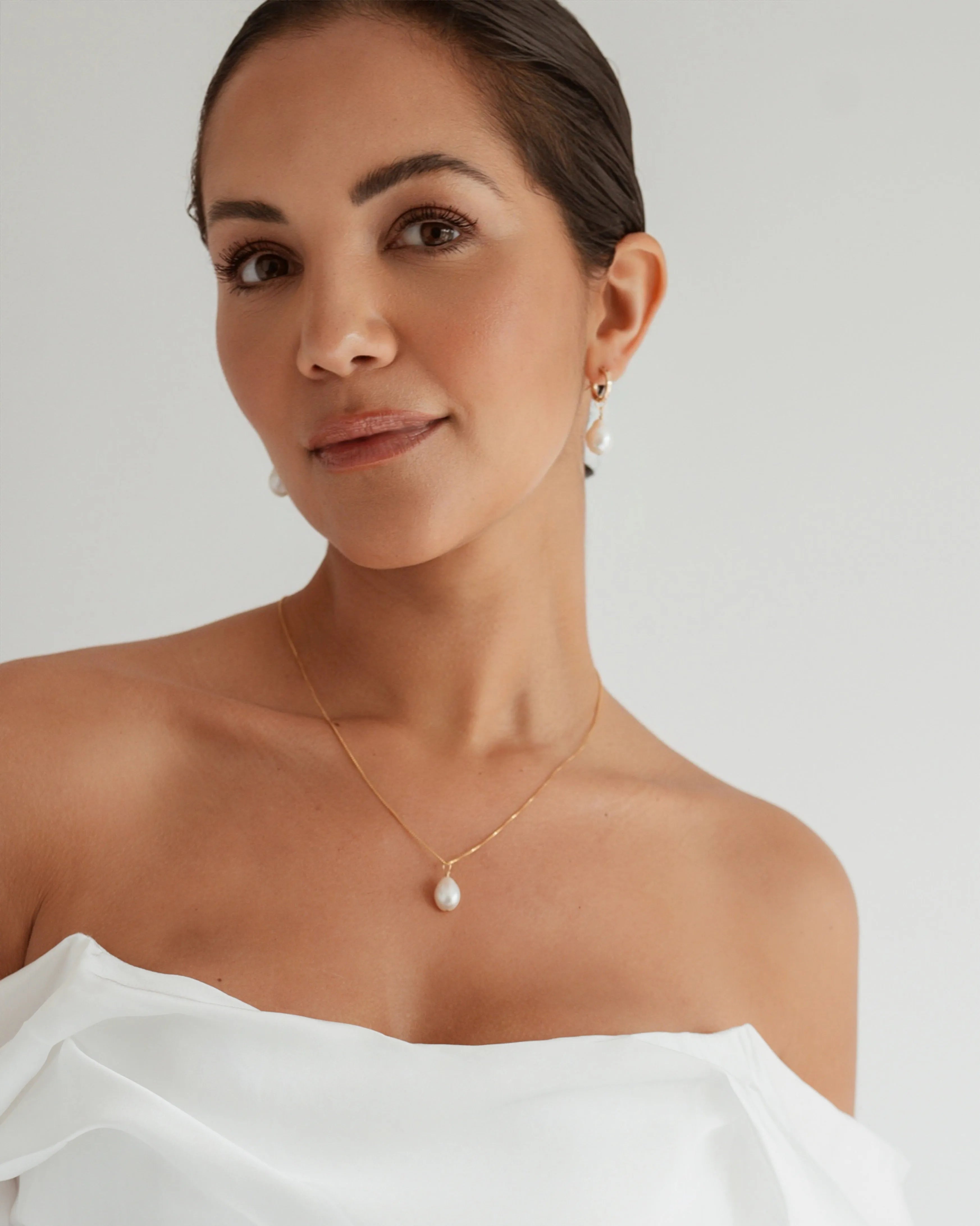 Alexandra Baroque Pearl 14k Gold Necklace
