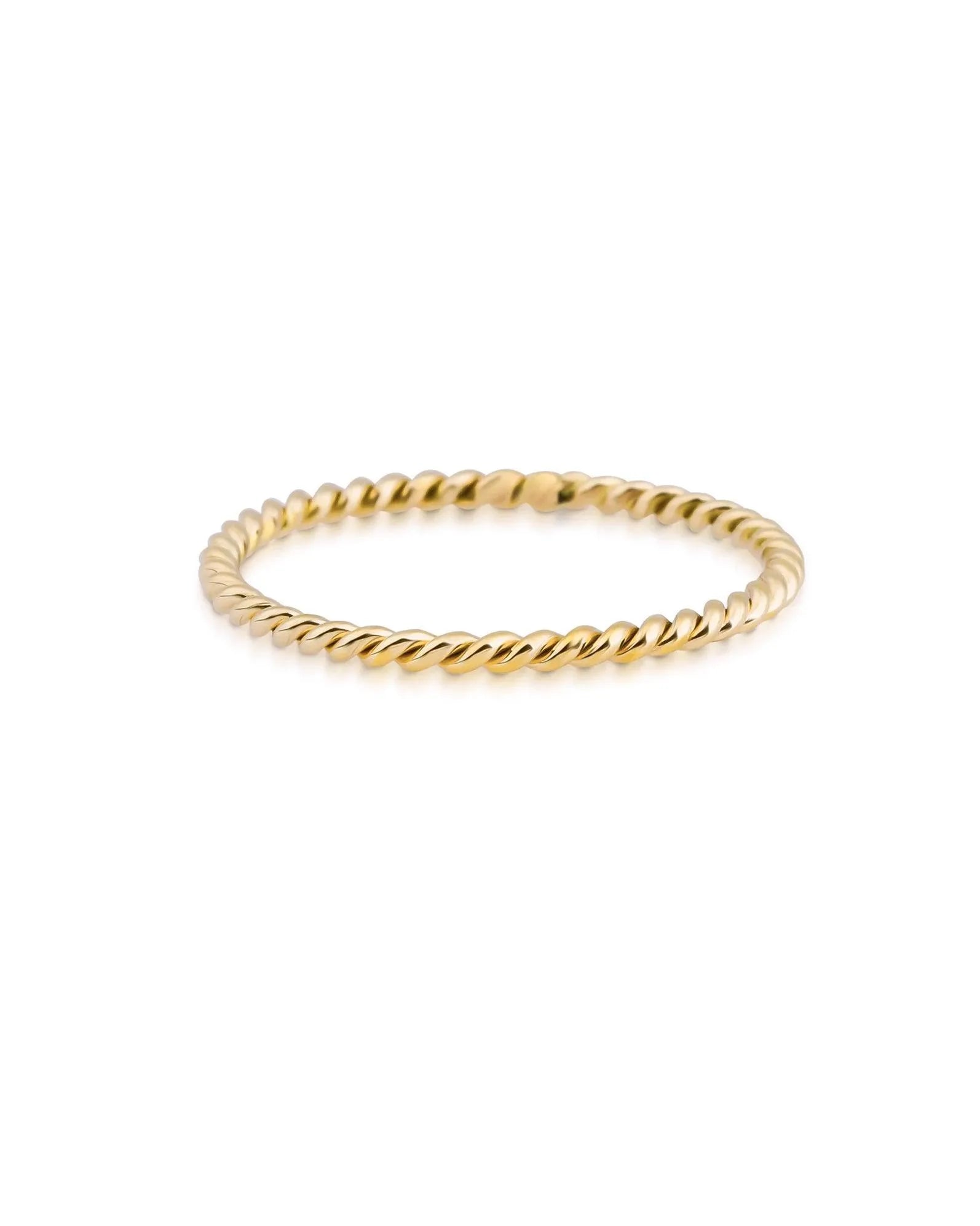 Rope Gold Stacking Ring - ELLA PALM