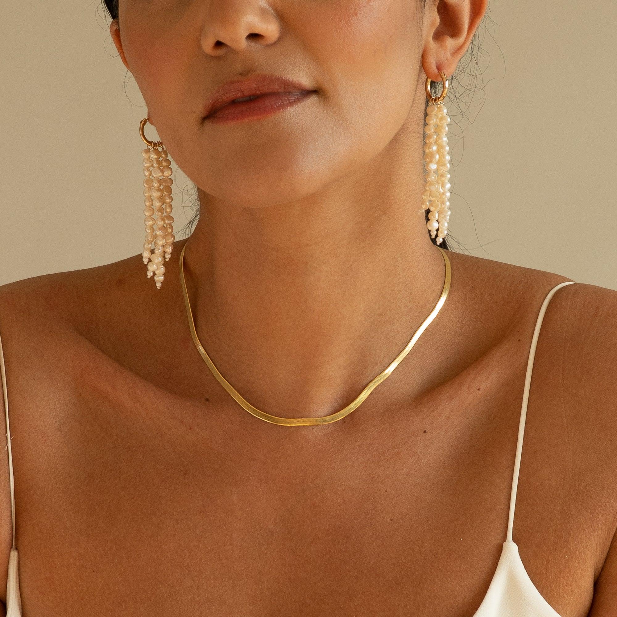 Sasha Pearl 14k Gold Earrings - ELLA PALM