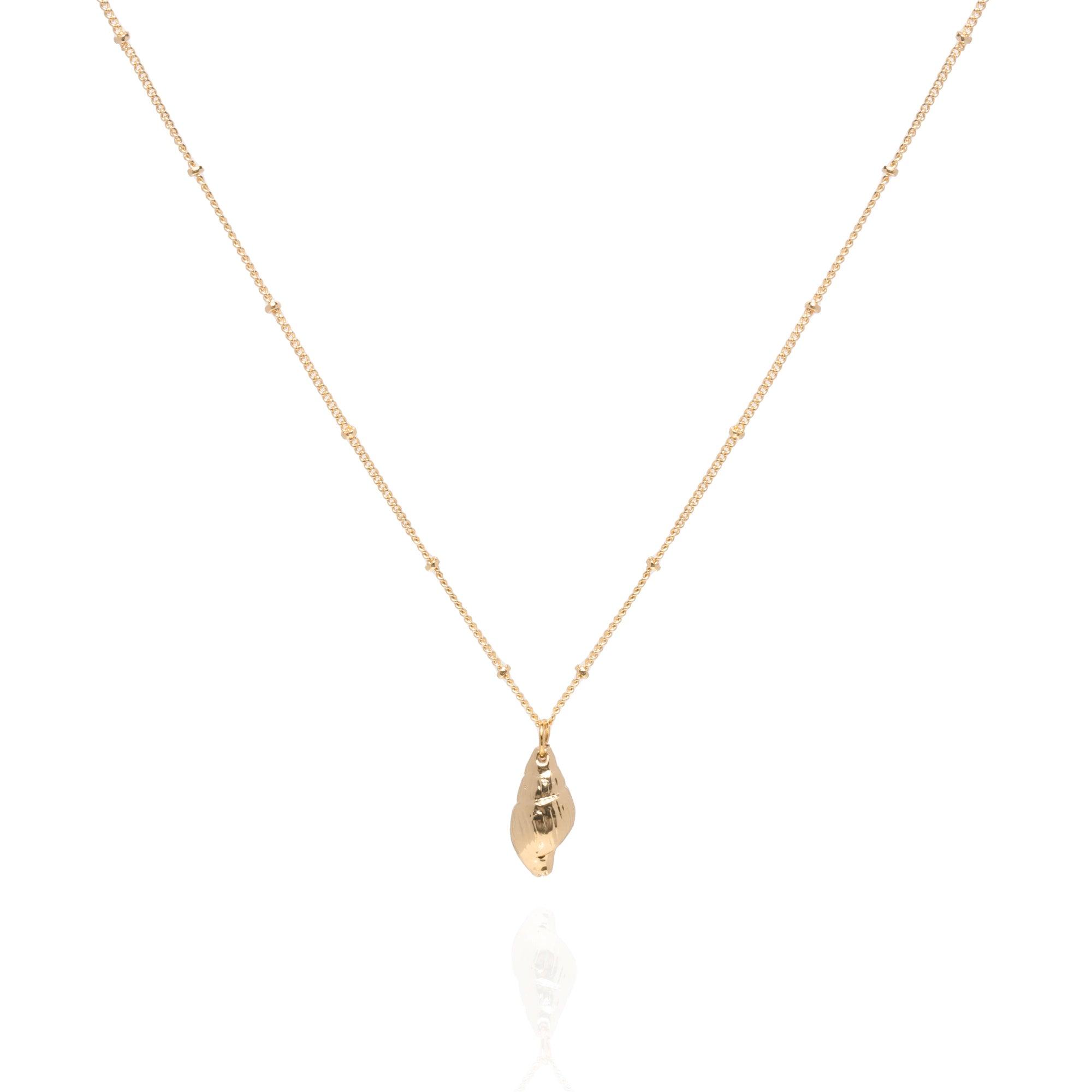 Siren Shell 14k Gold Necklace - ELLA PALM