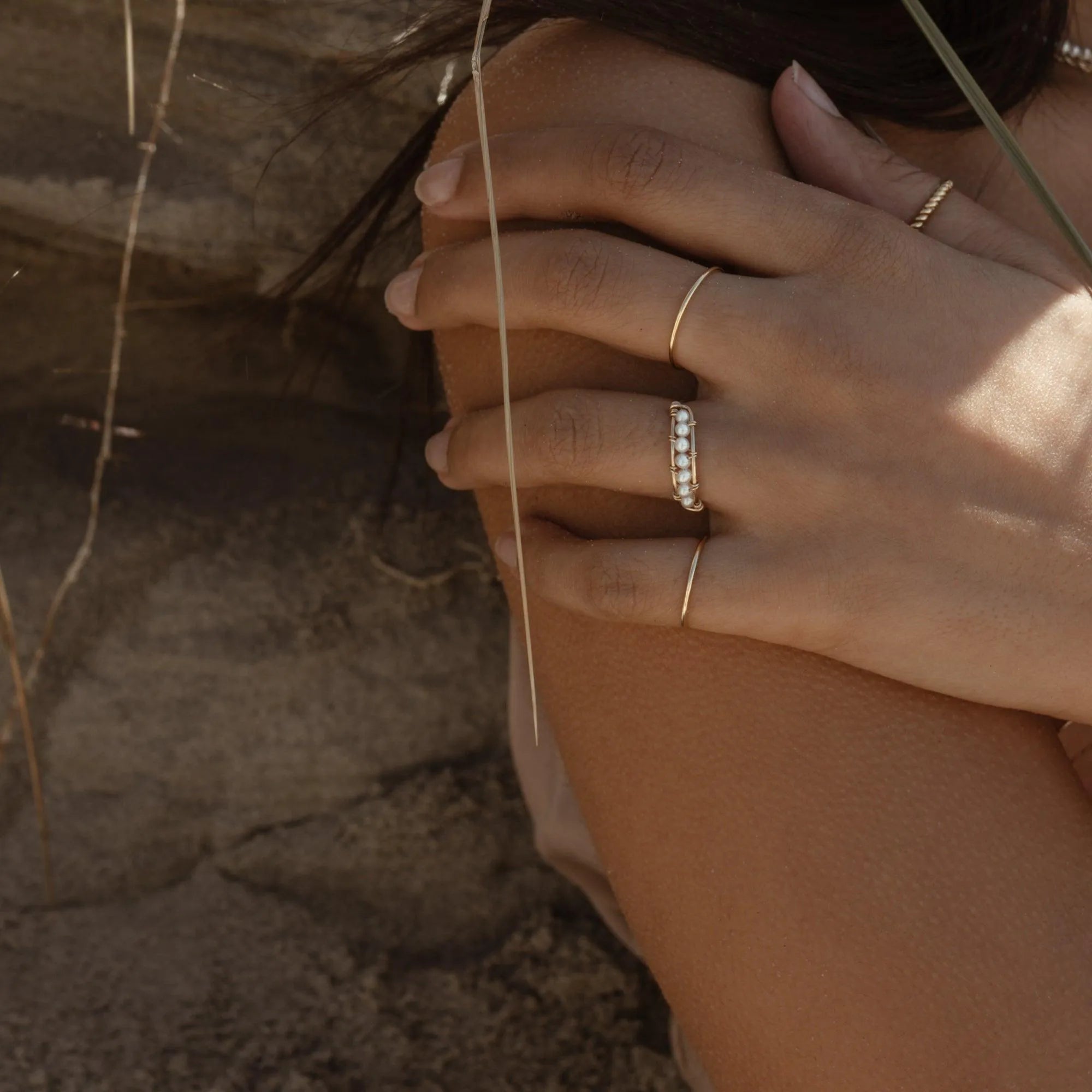Tala Band Stacking Gold Ring - ELLA PALM