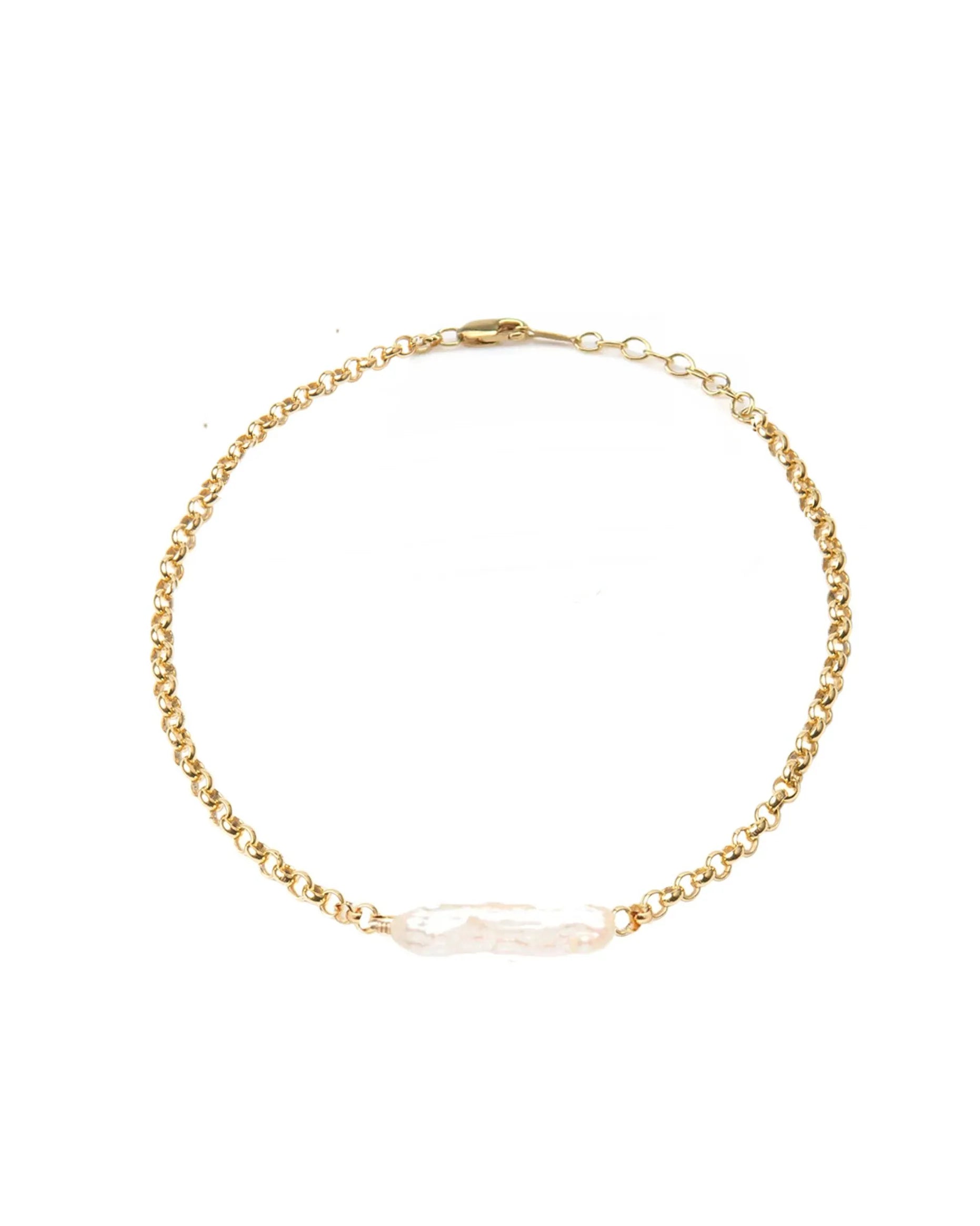Eloise Biwa Pearl 14k Gold Bracelet