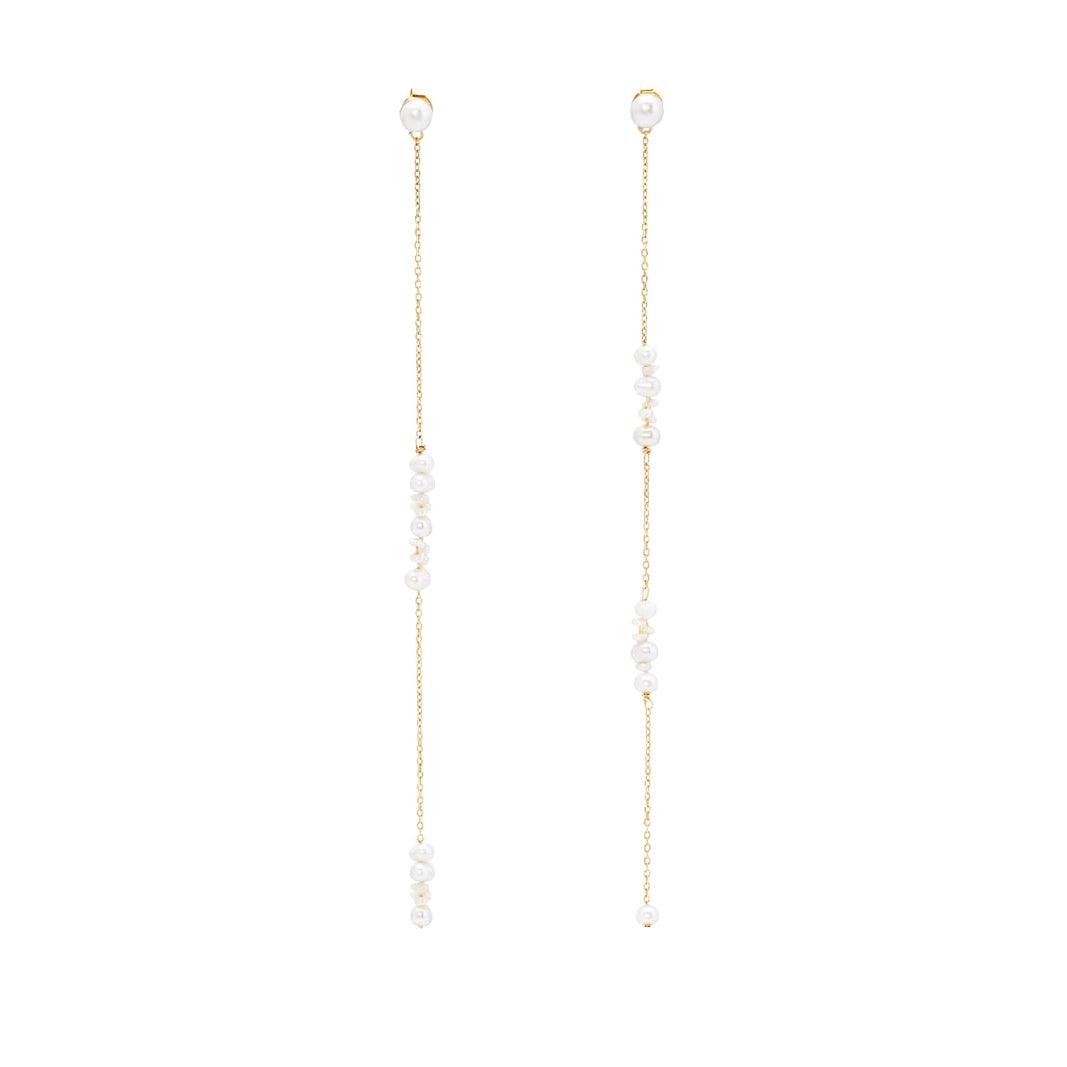 Tessa Pearl 14k Gold Earrings - ELLA PALM