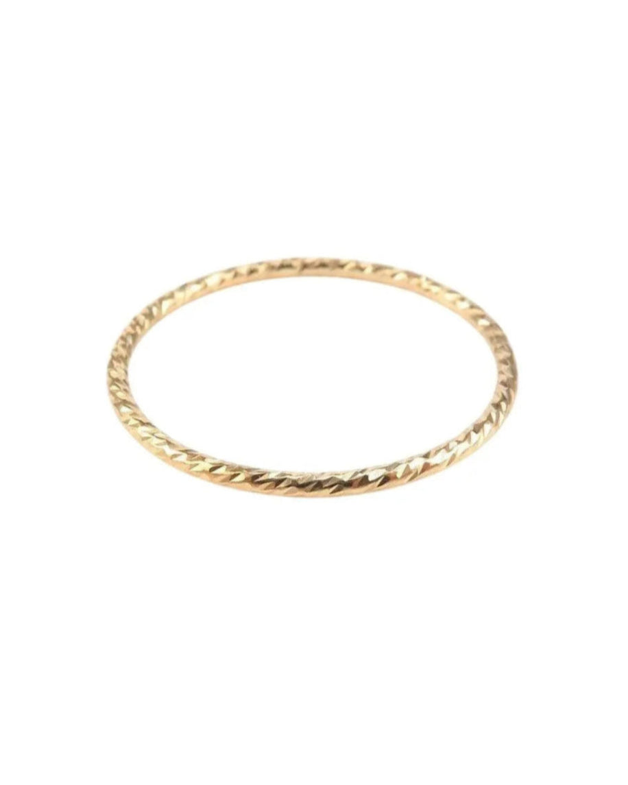 Thalia Stacking Gold Textured Ring - ELLA PALM