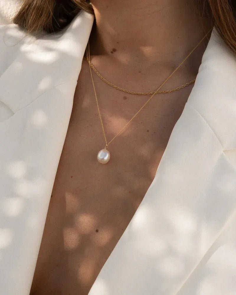 Alexandra Baroque Pearl Layered 14k Gold Necklace