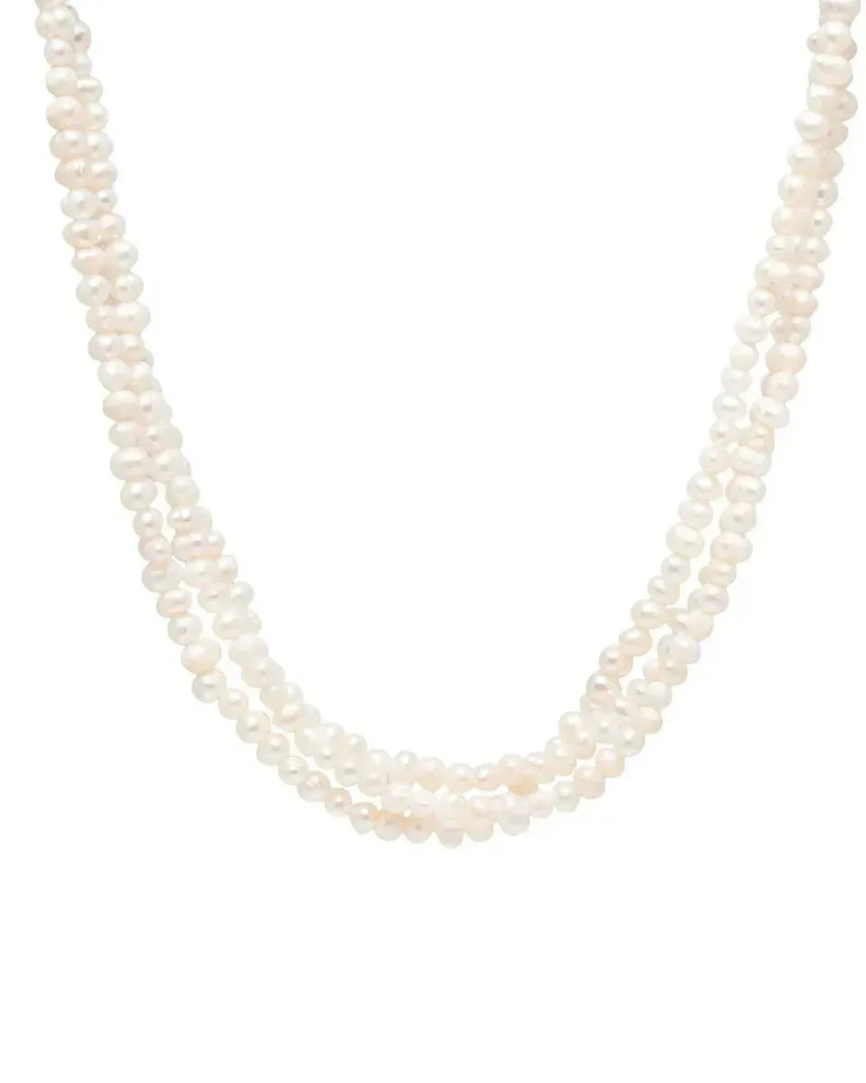 Gia Pearl Layered 14k Gold Necklace - ELLA PALM