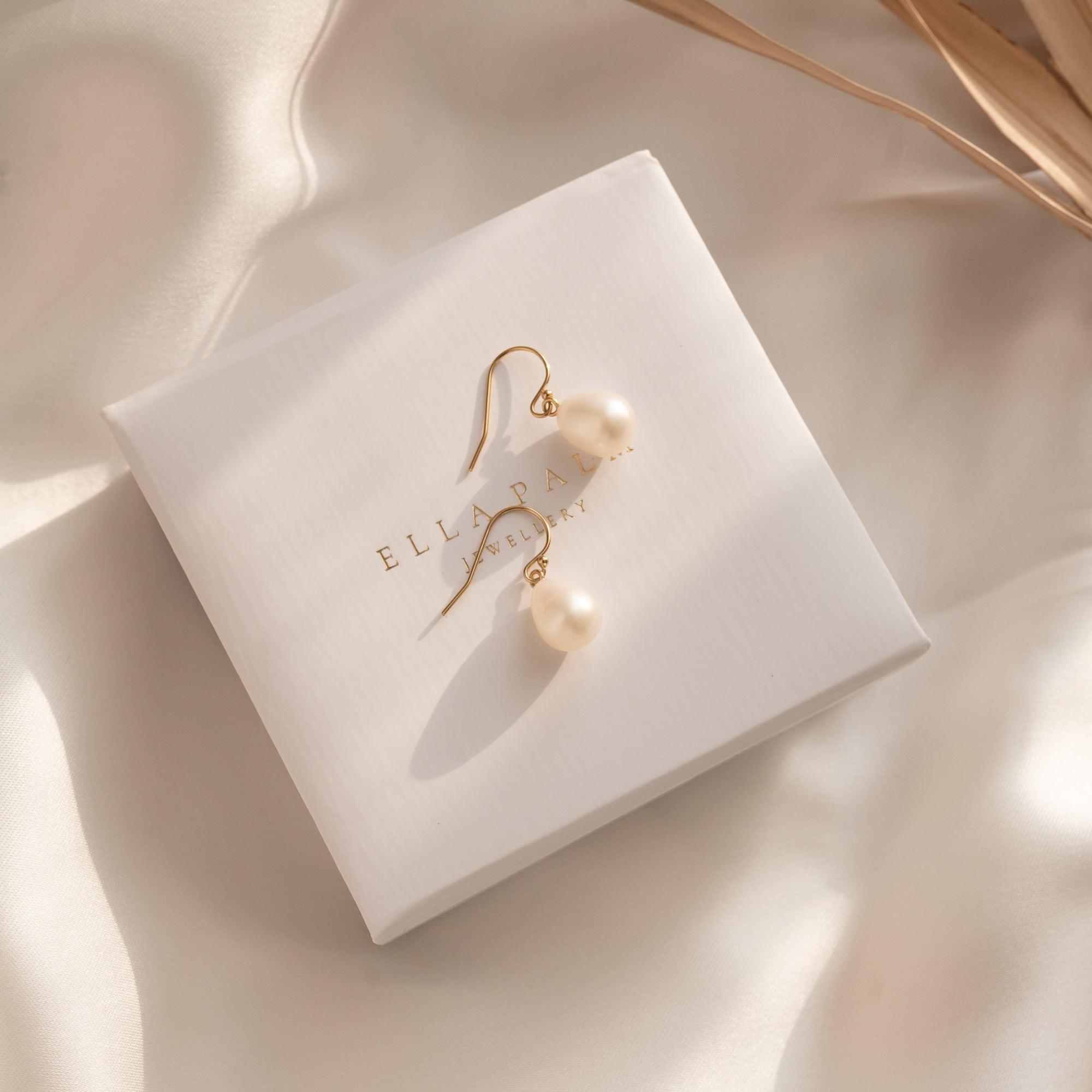 Alexandra Baroque Pearl 14k Gold Earrings - ELLA PALM
