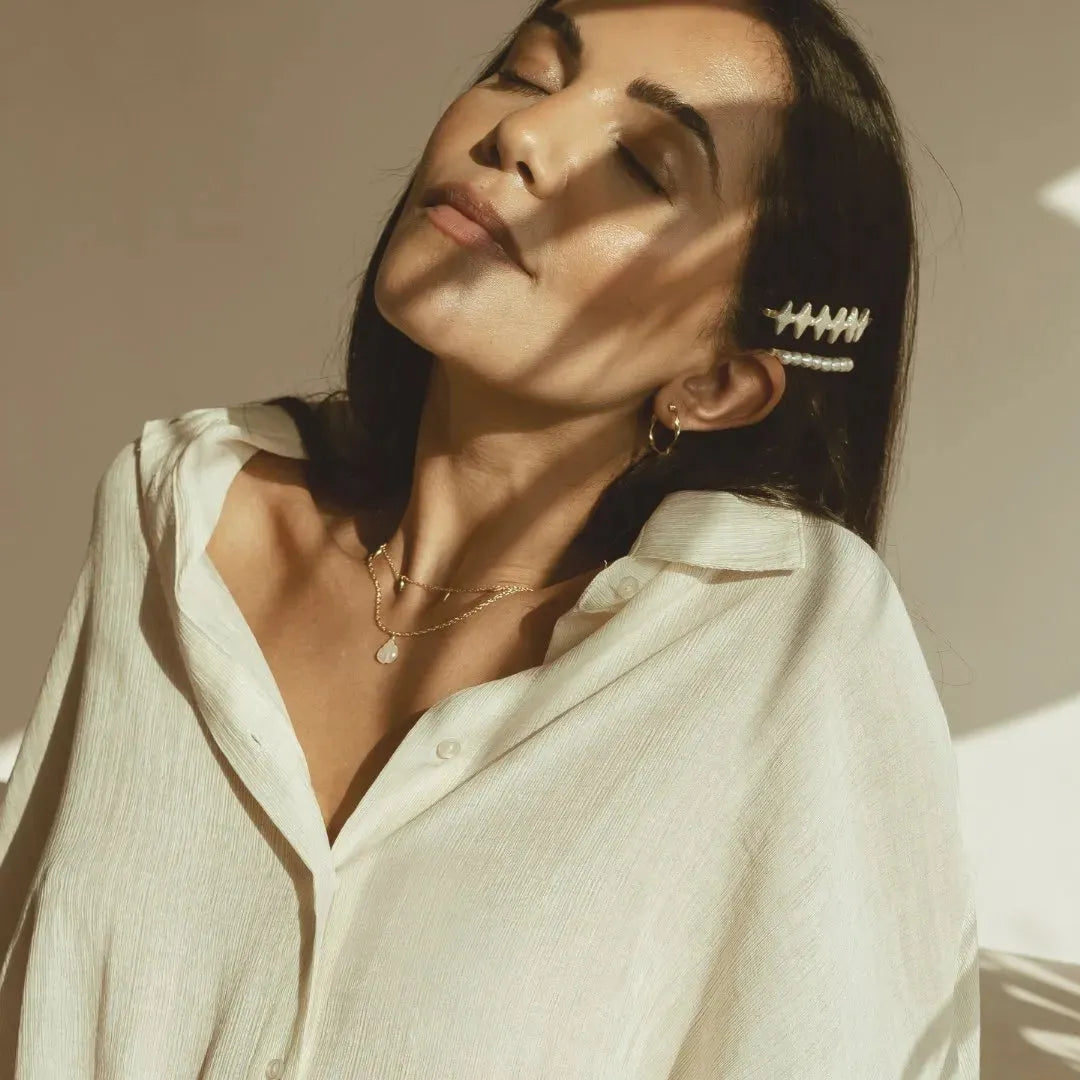 Dita Keshi Pearl Gold Necklace - ELLA PALM