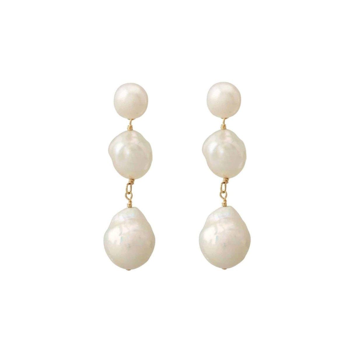 Eva Baroque Pearl Earrings - ELLA PALM
