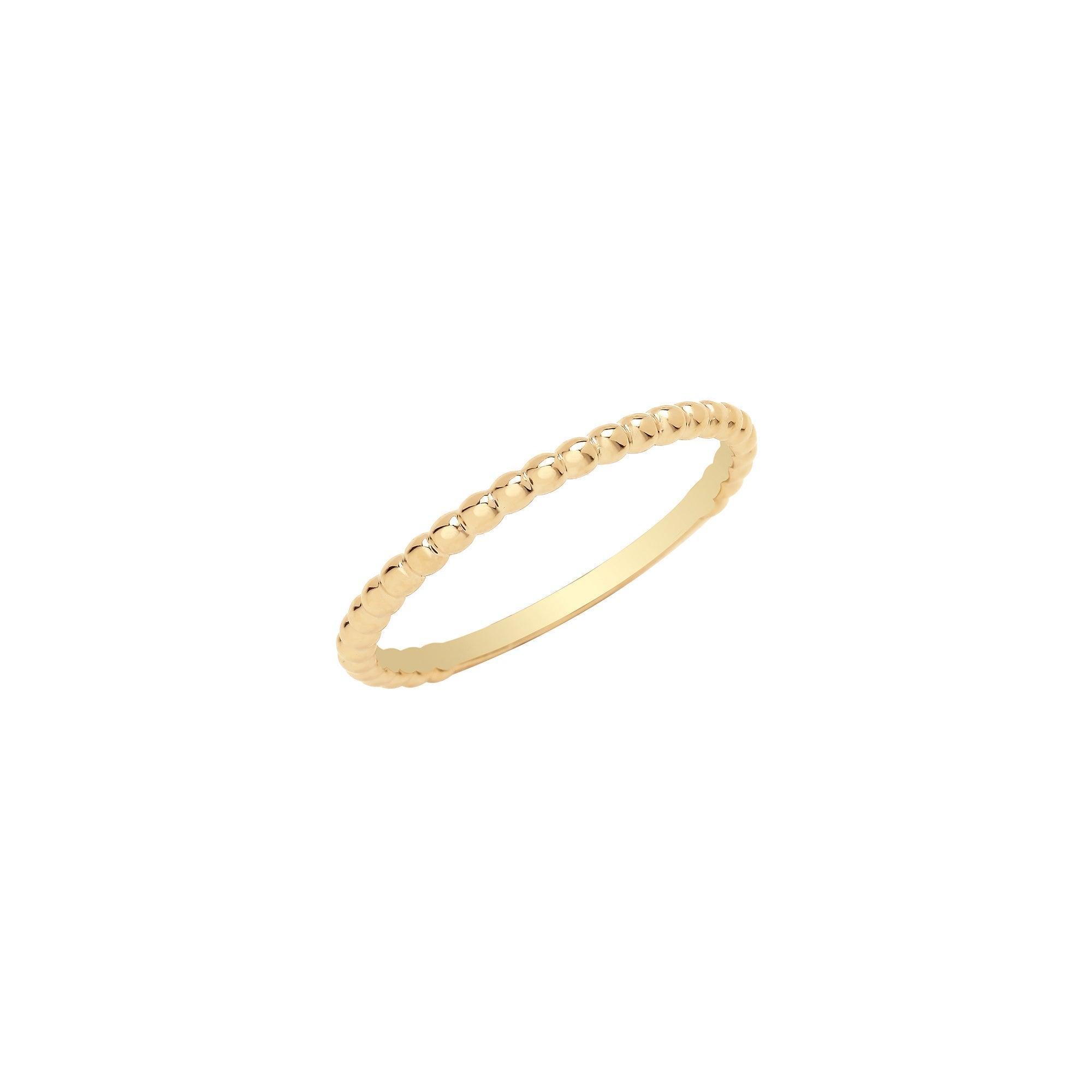 Maja Solid Gold Beaded Ring - ELLA PALM