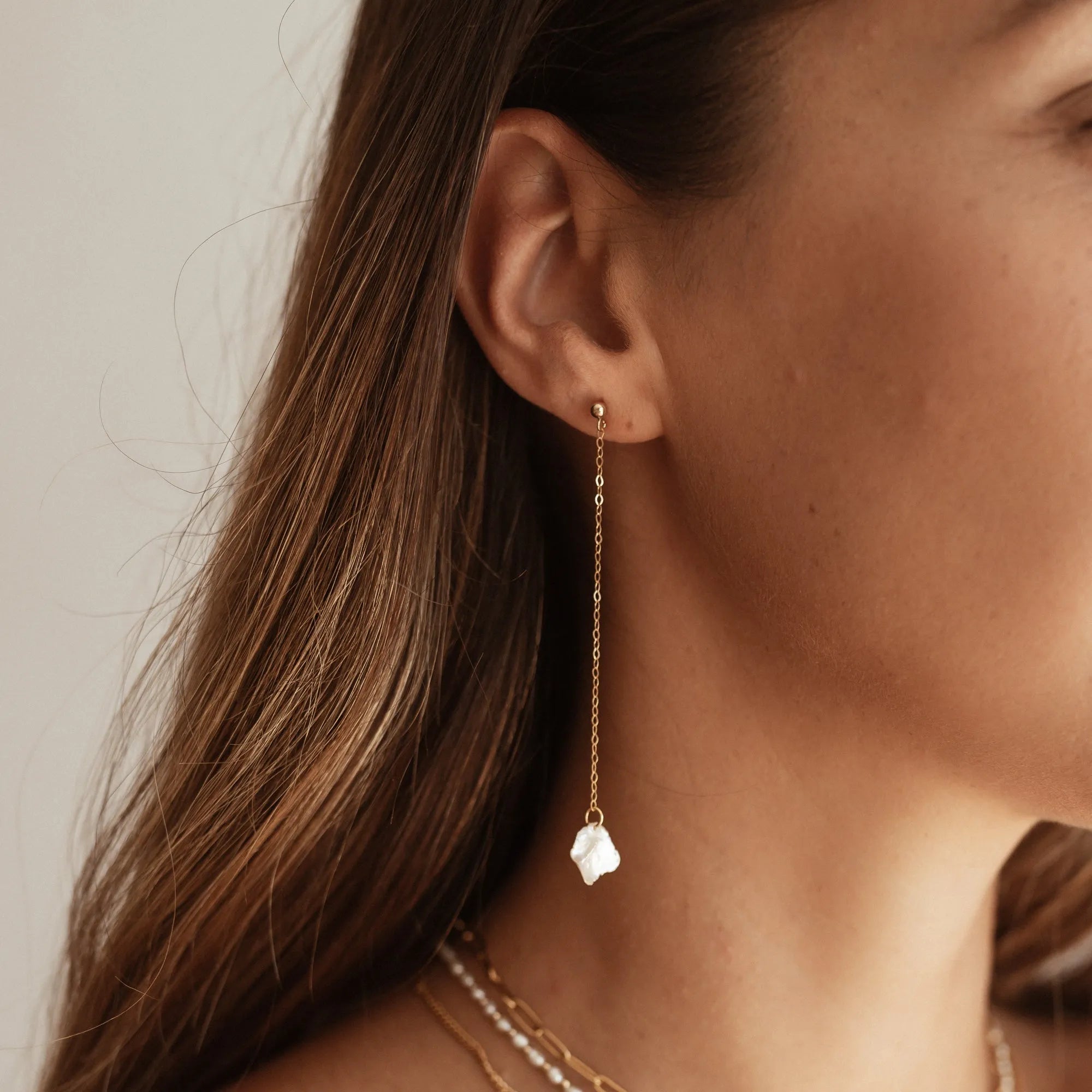 Noémie Keshi Pearl Earrings - ELLA PALM